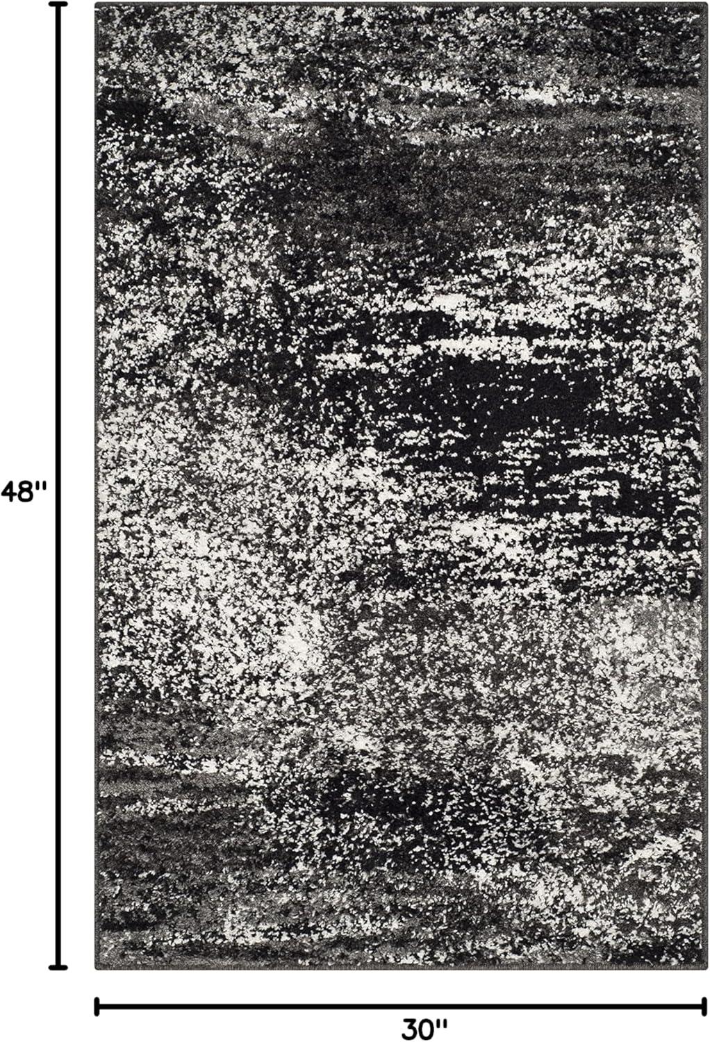 image:imageSAFAVIEH Area Rug 8x10 Adirondack Collection Large Silver amp Black Modern Abstract Design NonShedding amp Easy Cleaning Ideal for Living Room Bedroom Office Dining Space ADR112ASilverBlack
