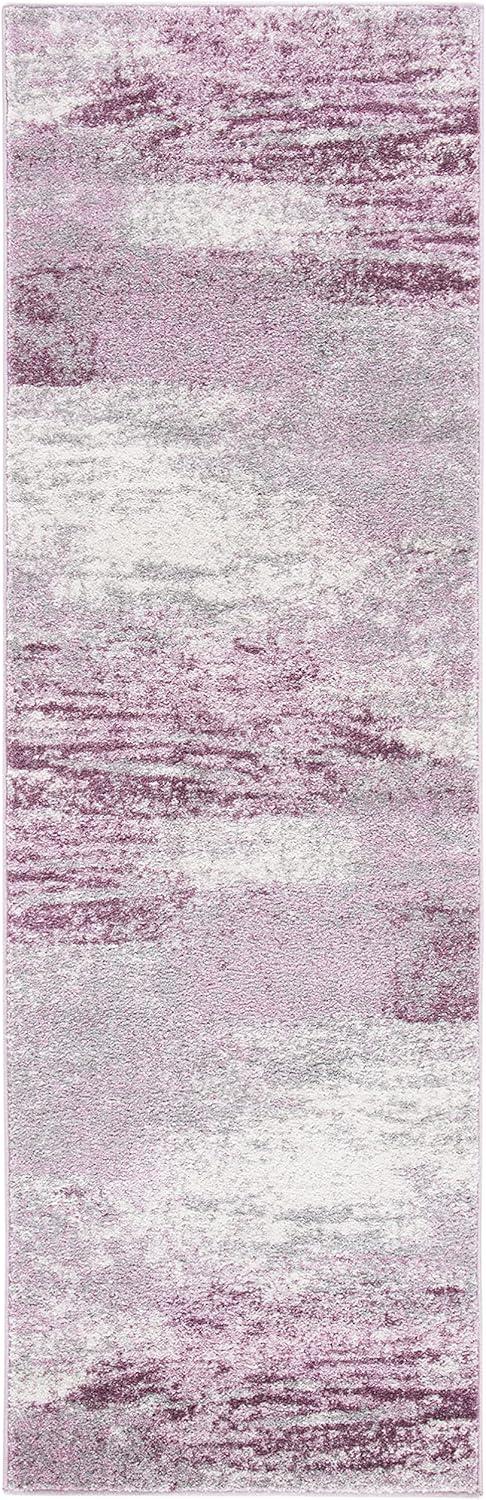image:imageSAFAVIEH Area Rug 8x10 Adirondack Collection Large Silver amp Black Modern Abstract Design NonShedding amp Easy Cleaning Ideal for Living Room Bedroom Office Dining Space ADR112AGreyPurple