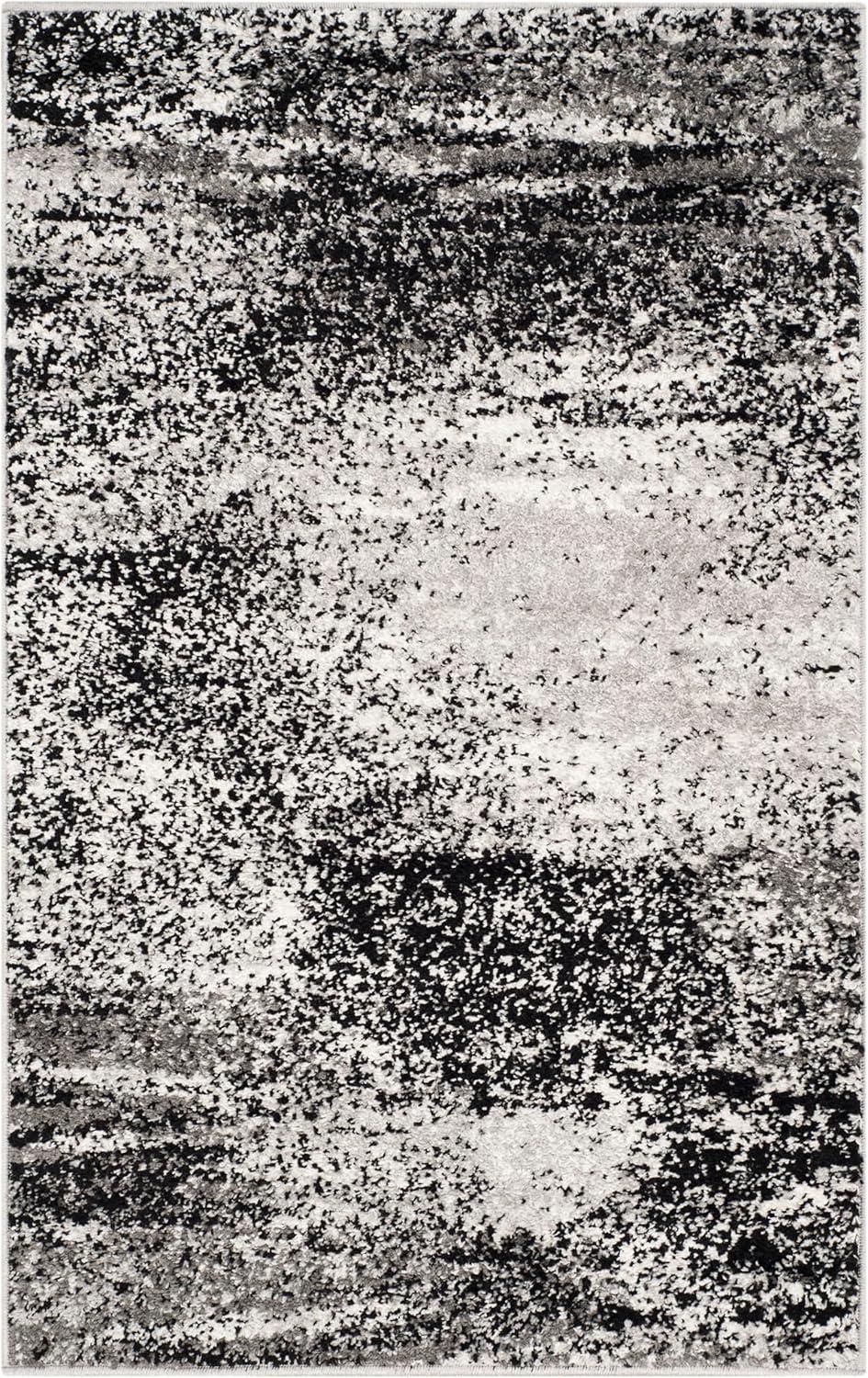 image:imageSAFAVIEH Area Rug 8x10 Adirondack Collection Large Silver amp Black Modern Abstract Design NonShedding amp Easy Cleaning Ideal for Living Room Bedroom Office Dining Space ADR112ASilverMulti