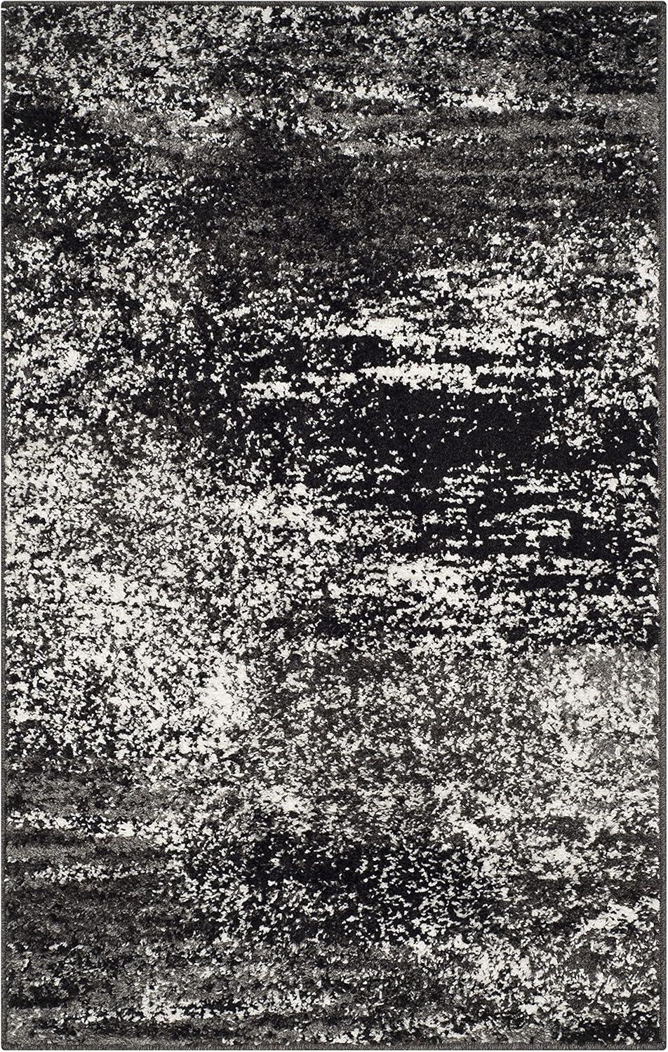 image:imageSAFAVIEH Area Rug 8x10 Adirondack Collection Large Silver amp Black Modern Abstract Design NonShedding amp Easy Cleaning Ideal for Living Room Bedroom Office Dining Space ADR112ASilverBlack