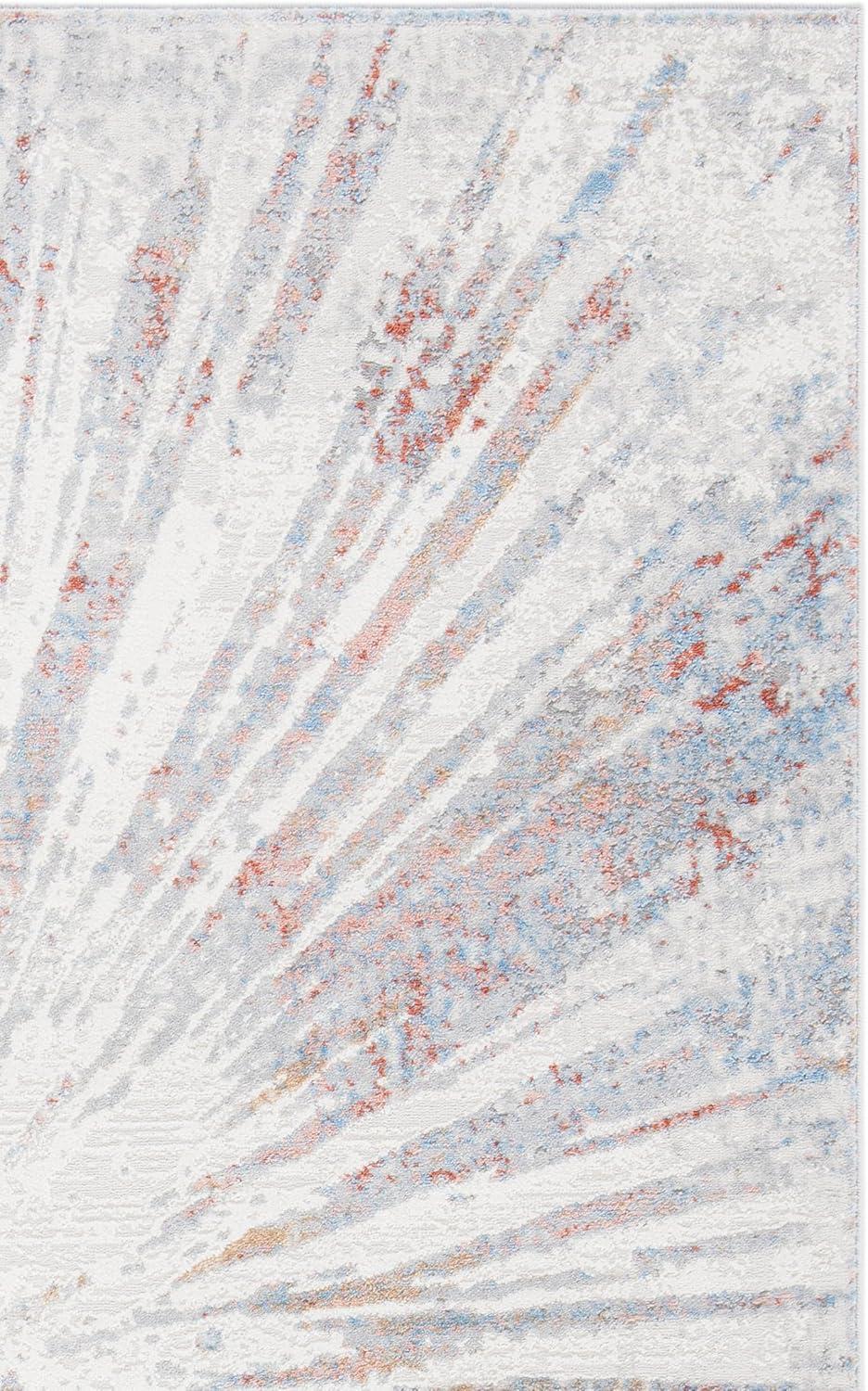image:imageSAFAVIEH Area Rug 8x10 Amelia Collection Large Grey amp Blue Modern Design NonShedding amp Easy Cleaning Ideal for Living Room Bedroom Office Dining Space ALA449FGreyRust