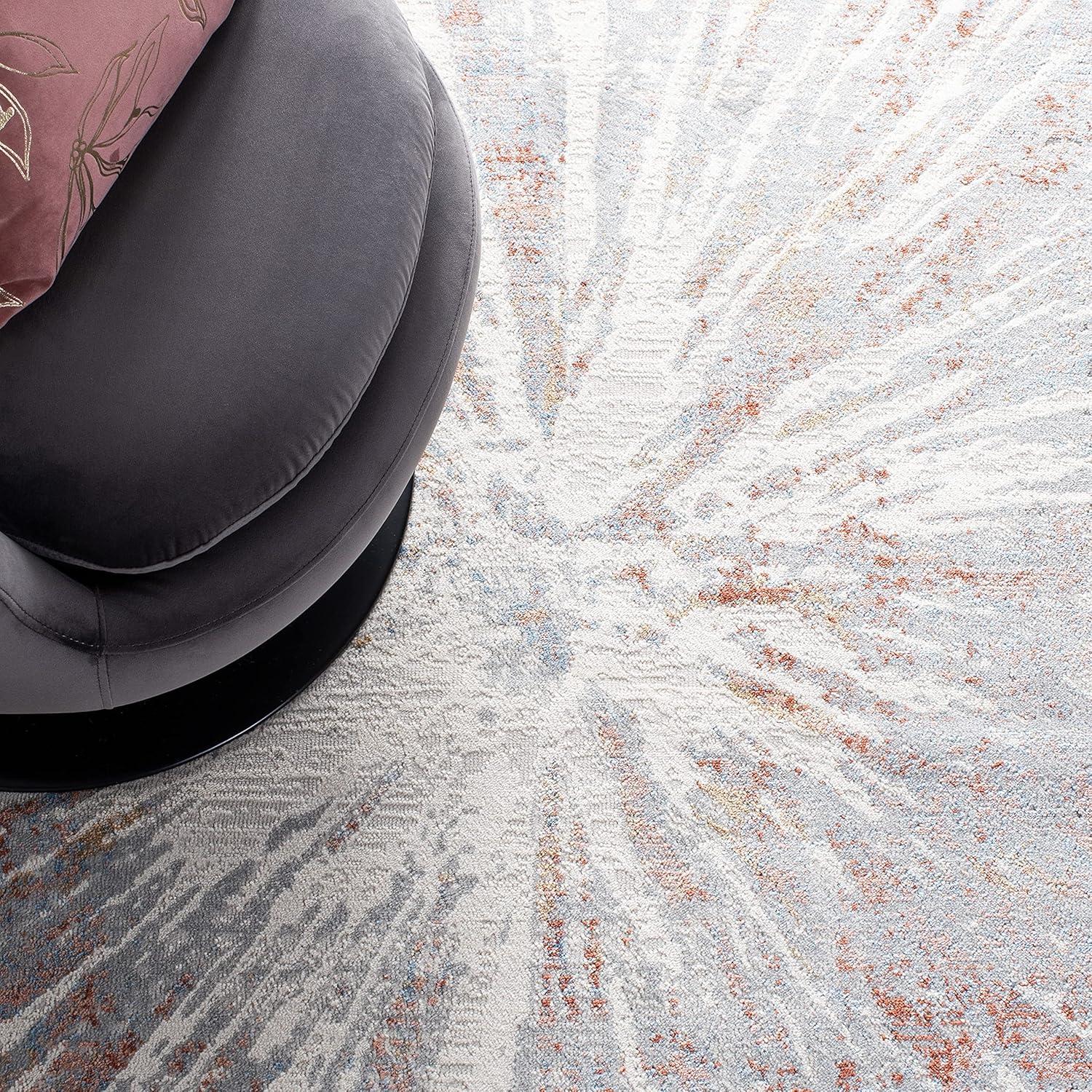 image:imageSAFAVIEH Area Rug 8x10 Amelia Collection Large Grey amp Blue Modern Design NonShedding amp Easy Cleaning Ideal for Living Room Bedroom Office Dining Space ALA449FGreyRust