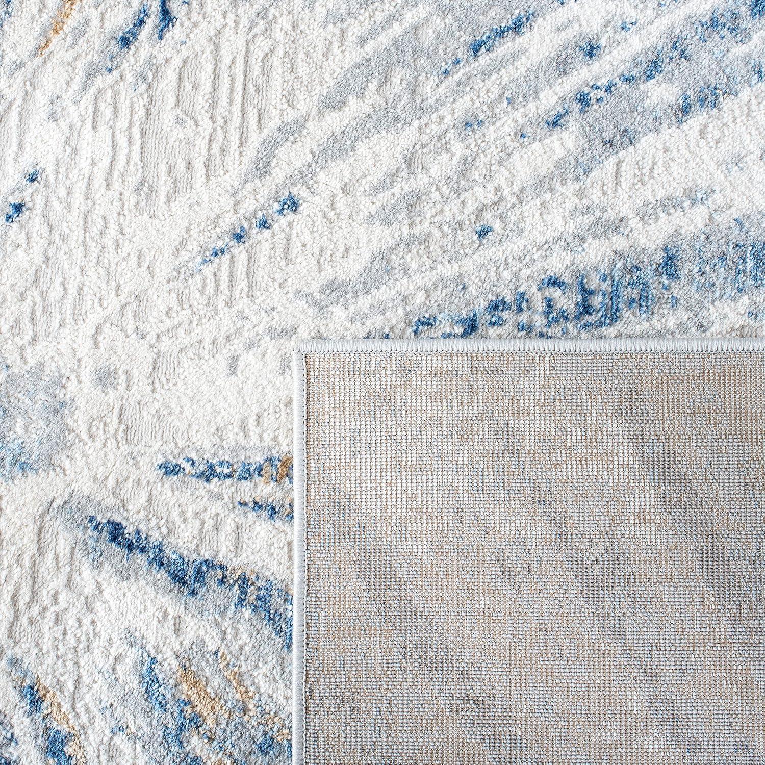 image:imageSAFAVIEH Area Rug 8x10 Amelia Collection Large Grey amp Blue Modern Design NonShedding amp Easy Cleaning Ideal for Living Room Bedroom Office Dining Space ALA449FGreyBlue