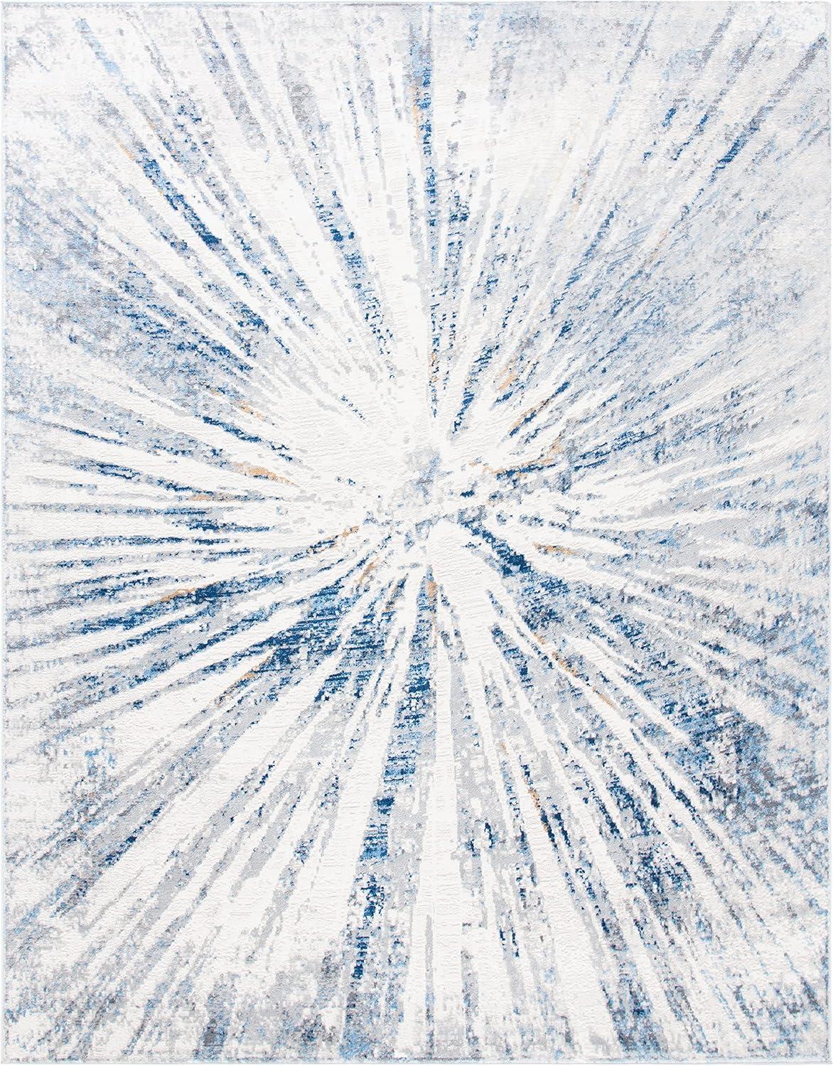 image:imageSAFAVIEH Area Rug 8x10 Amelia Collection Large Grey amp Blue Modern Design NonShedding amp Easy Cleaning Ideal for Living Room Bedroom Office Dining Space ALA449FGreyBlue
