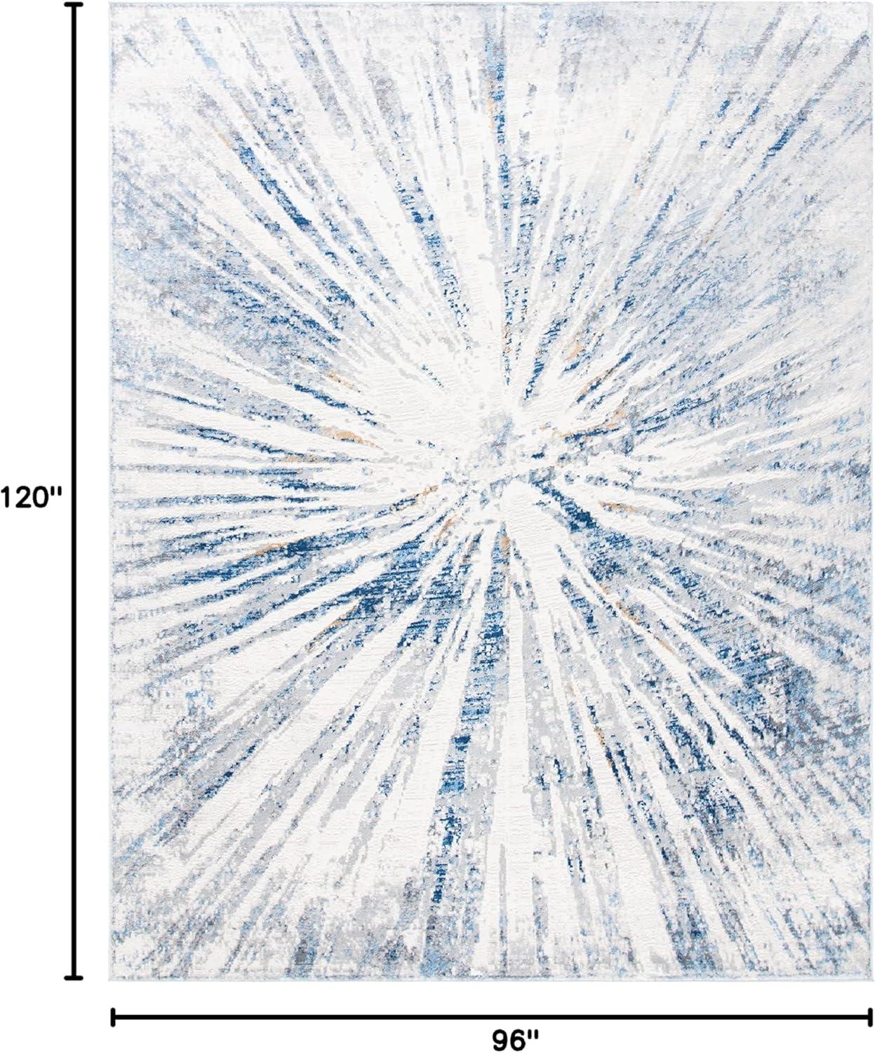 image:imageSAFAVIEH Area Rug 8x10 Amelia Collection Large Grey amp Blue Modern Design NonShedding amp Easy Cleaning Ideal for Living Room Bedroom Office Dining Space ALA449FGreyBlue