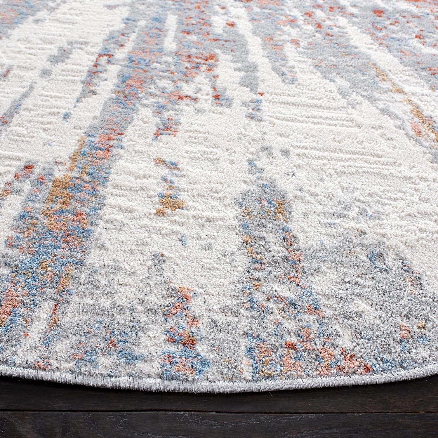 image:imageSAFAVIEH Area Rug 8x10 Amelia Collection Large Grey amp Blue Modern Design NonShedding amp Easy Cleaning Ideal for Living Room Bedroom Office Dining Space ALA449FGreyRust