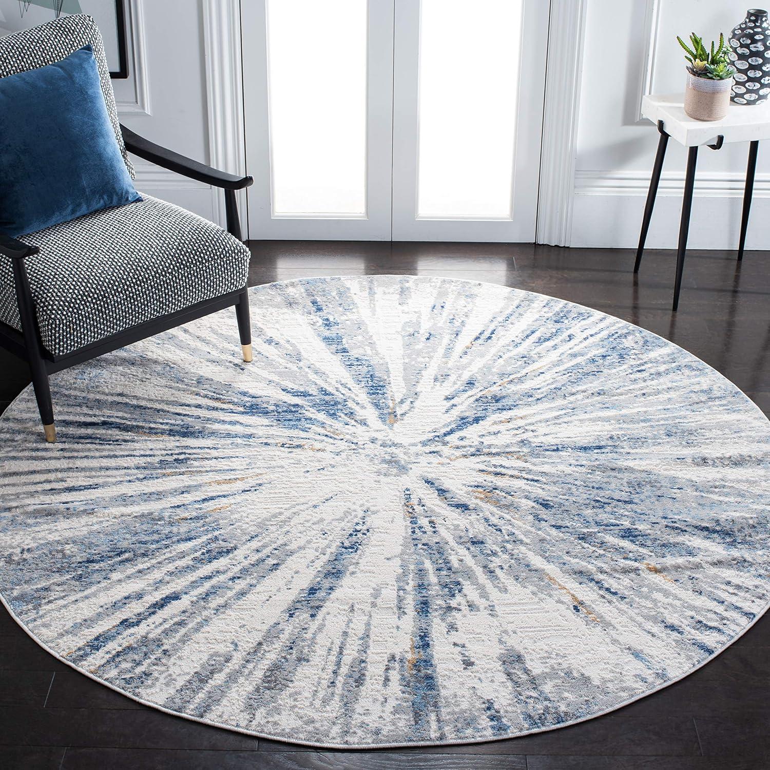 image:imageSAFAVIEH Area Rug 8x10 Amelia Collection Large Grey amp Blue Modern Design NonShedding amp Easy Cleaning Ideal for Living Room Bedroom Office Dining Space ALA449FGreyBlue