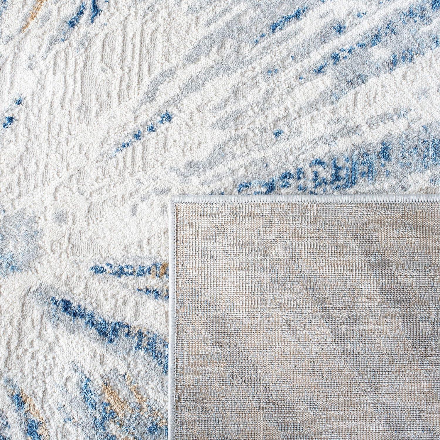image:imageSAFAVIEH Area Rug 8x10 Amelia Collection Large Grey amp Blue Modern Design NonShedding amp Easy Cleaning Ideal for Living Room Bedroom Office Dining Space ALA449FGreyBlue