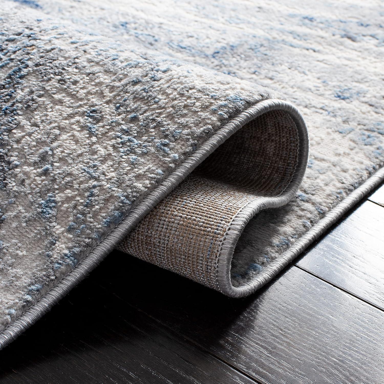 image:imageSAFAVIEH Area Rug 8x10 Amelia Collection Large Grey amp Blue Modern Design NonShedding amp Easy Cleaning Ideal for Living Room Bedroom Office Dining Space ALA449FGreyBlue