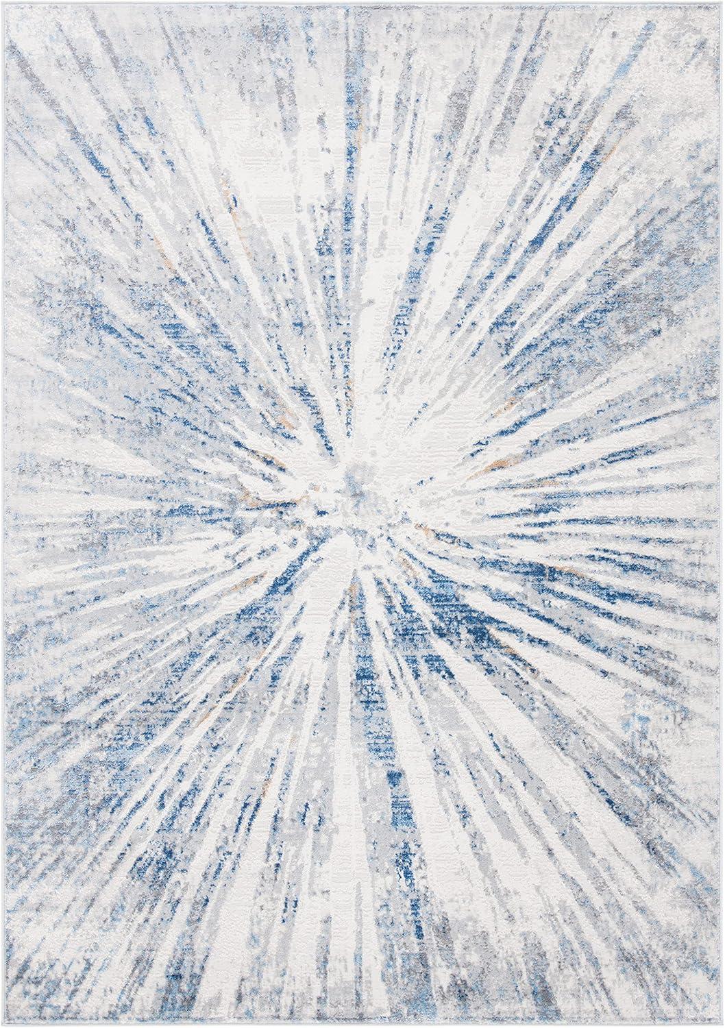 image:imageSAFAVIEH Area Rug 8x10 Amelia Collection Large Grey amp Blue Modern Design NonShedding amp Easy Cleaning Ideal for Living Room Bedroom Office Dining Space ALA449FGreyBlue