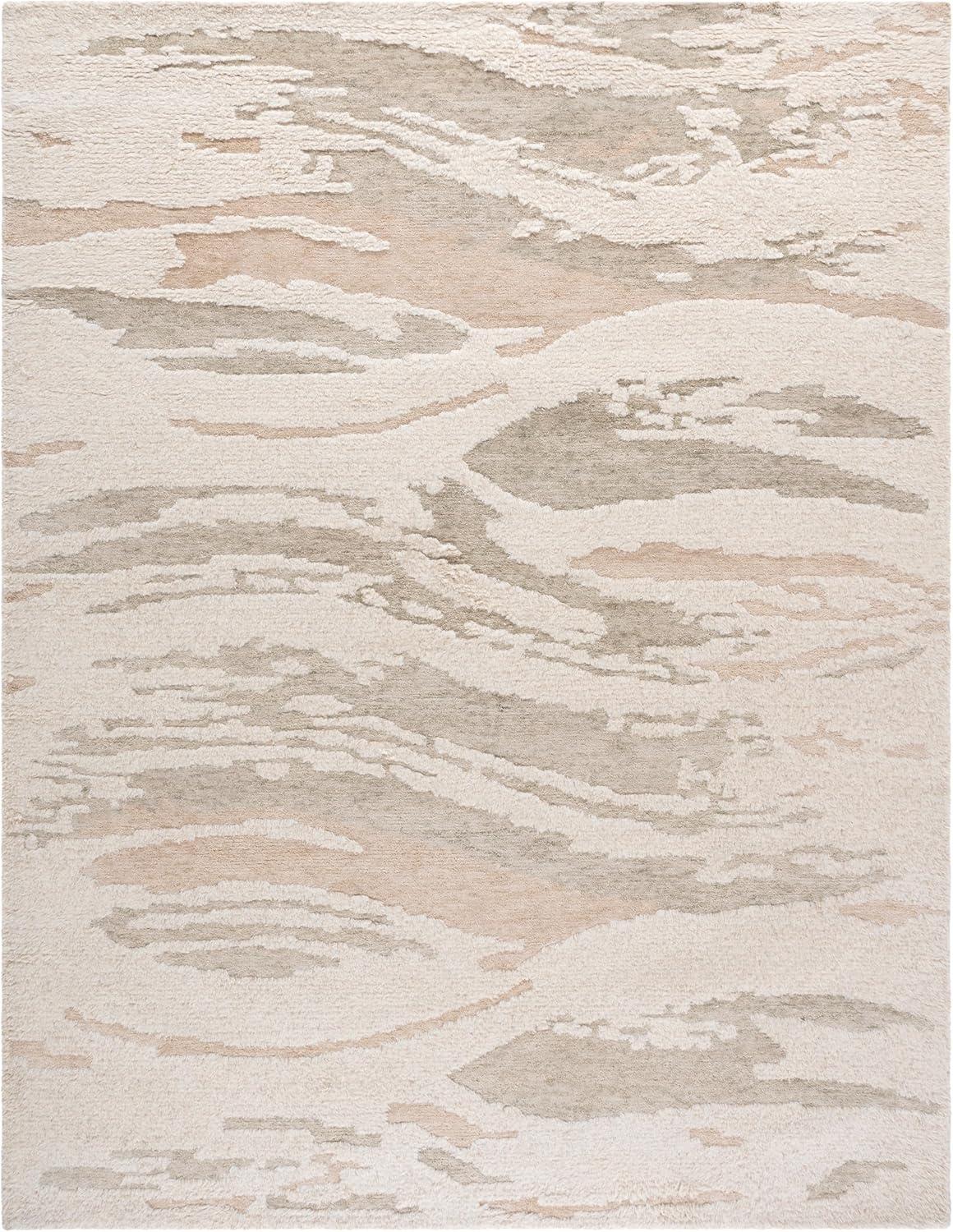 image:imageSAFAVIEH Area Rug 8x10 Casablanca Collection Large Ivory amp Sage Handmade Wool HighLow Shaggy Pile Ideal for Living Room Bedroom Dining Space CSB441AIvorySage