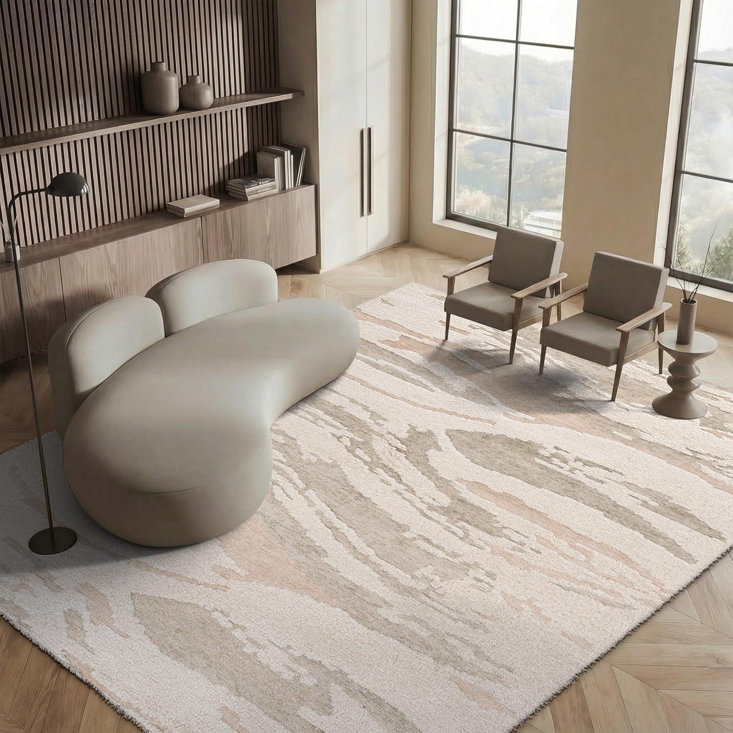 image:imageSAFAVIEH Area Rug 8x10 Casablanca Collection Large Ivory amp Sage Handmade Wool HighLow Shaggy Pile Ideal for Living Room Bedroom Dining Space CSB441AIvorySage