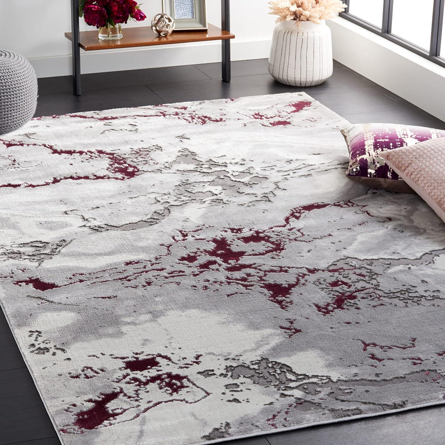 image:imageSAFAVIEH Area Rug 8x10 Craft Collection Large Grey amp Gold Modern Abstract Design NonShedding amp Easy Cleaning Ideal for Living Room Bedroom Office Dining Space CFT860FGreyWine