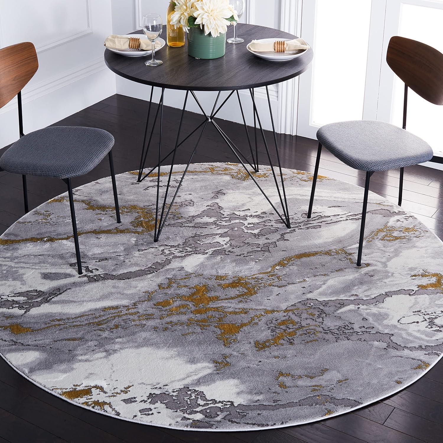 image:imageSAFAVIEH Area Rug 8x10 Craft Collection Large Grey amp Gold Modern Abstract Design NonShedding amp Easy Cleaning Ideal for Living Room Bedroom Office Dining Space CFT860FGreyGold