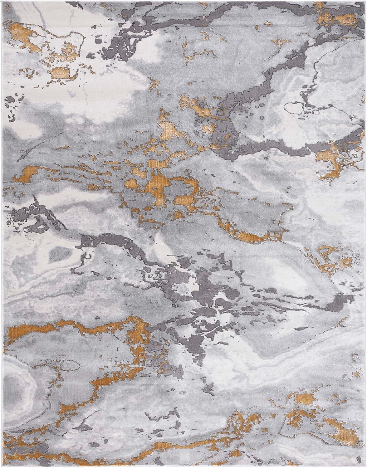 image:imageSAFAVIEH Area Rug 8x10 Craft Collection Large Grey amp Gold Modern Abstract Design NonShedding amp Easy Cleaning Ideal for Living Room Bedroom Office Dining Space CFT860FGreyGold