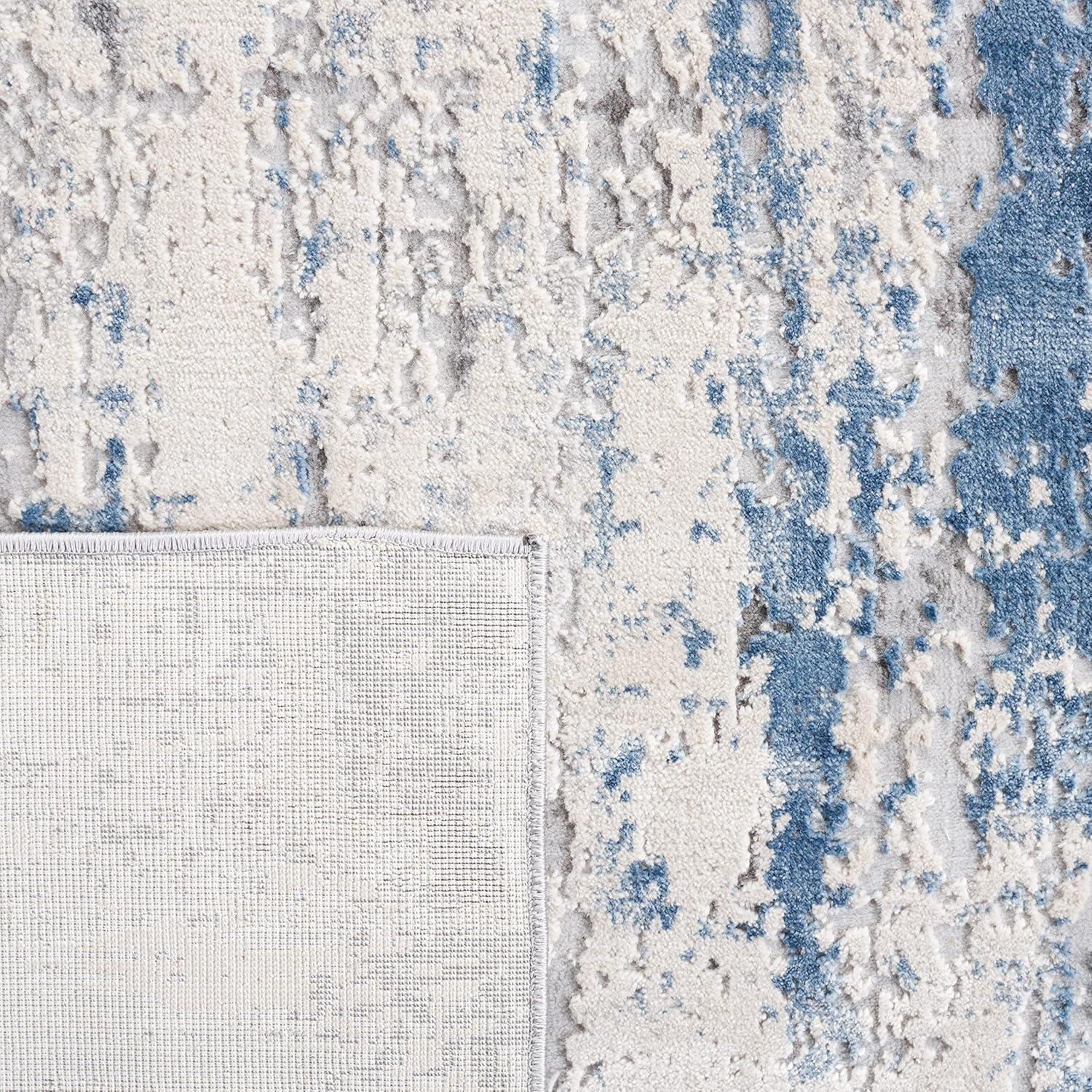 image:imageSAFAVIEH Area Rug 8x10 Invista Collection Large Grey amp Blue Modern Abstract Design NonShedding amp Easy Cleaning Ideal for Living Room Bedroom Office Dining Space INV486FGreyBlue