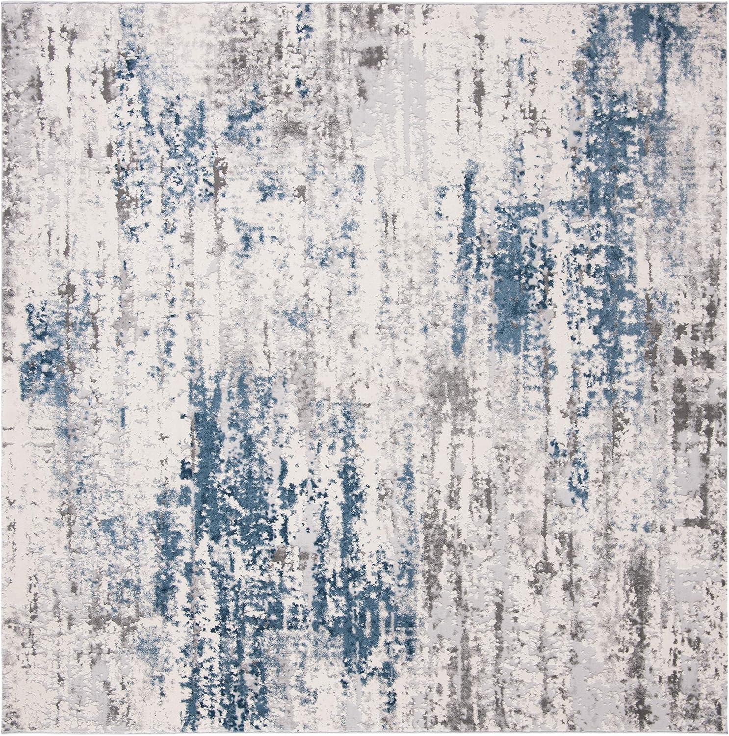 image:imageSAFAVIEH Area Rug 8x10 Invista Collection Large Grey amp Blue Modern Abstract Design NonShedding amp Easy Cleaning Ideal for Living Room Bedroom Office Dining Space INV486FGreyBlue