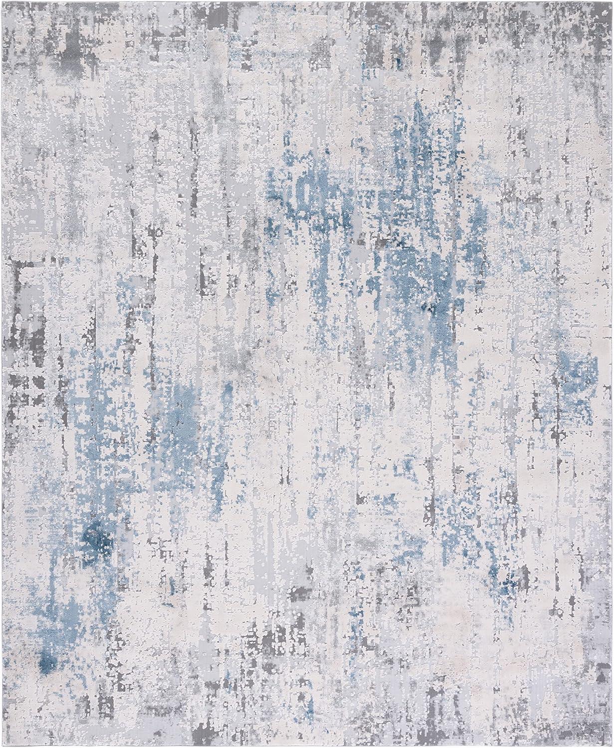 image:imageSAFAVIEH Area Rug 8x10 Invista Collection Large Grey amp Blue Modern Abstract Design NonShedding amp Easy Cleaning Ideal for Living Room Bedroom Office Dining Space INV486FGreyBlue