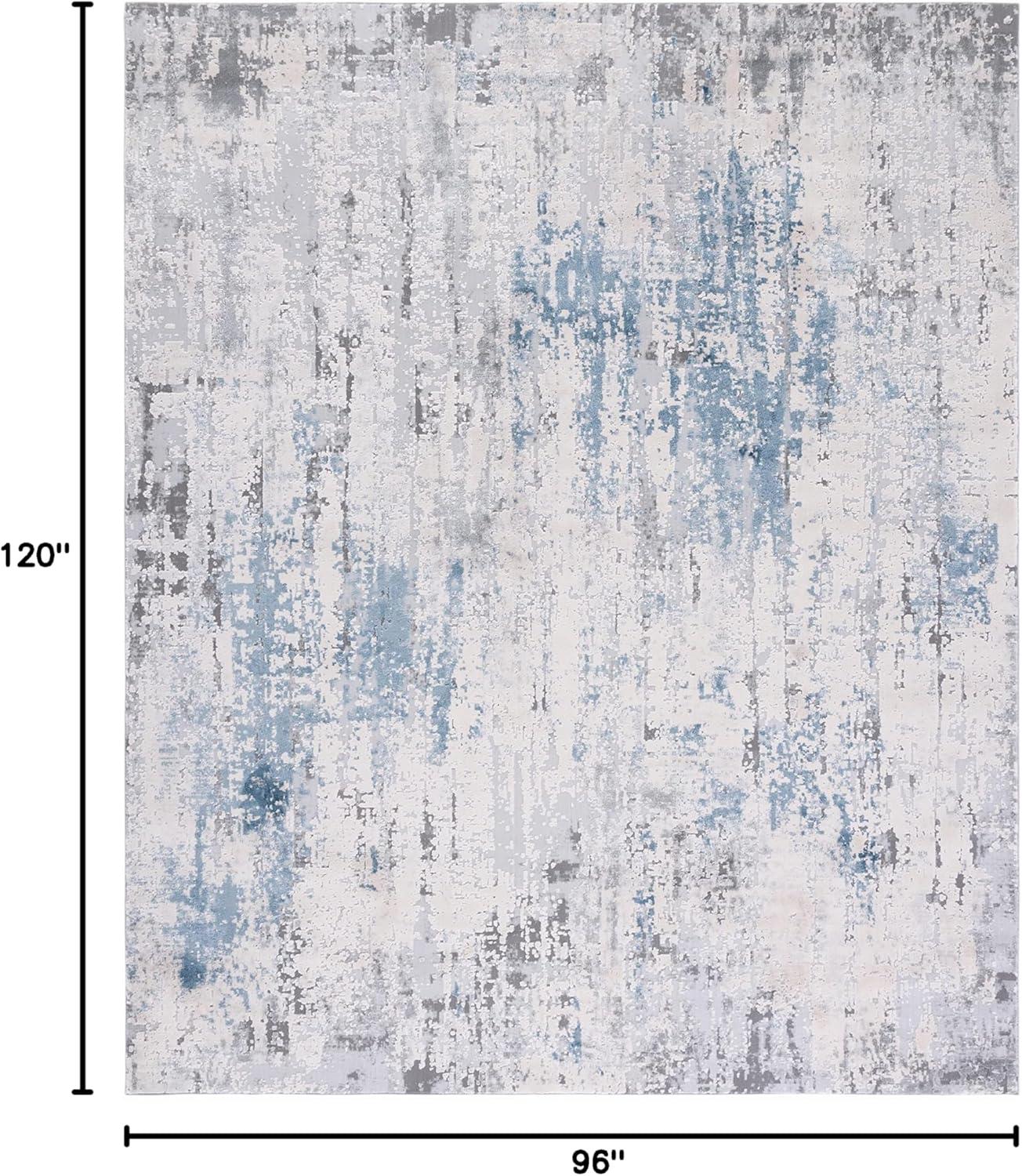 image:imageSAFAVIEH Area Rug 8x10 Invista Collection Large Grey amp Blue Modern Abstract Design NonShedding amp Easy Cleaning Ideal for Living Room Bedroom Office Dining Space INV486FGreyBlue