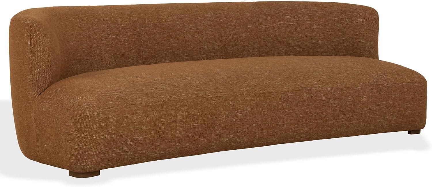 image:imageSAFAVIEH Couture Kellibriana Chenille Sofa Tan Chenille amp Walnut Wood Legs Fully Assembled Ideal for Living Room Family Room 905 W x 393 D x 287 H SFV7521ABrownWalnut