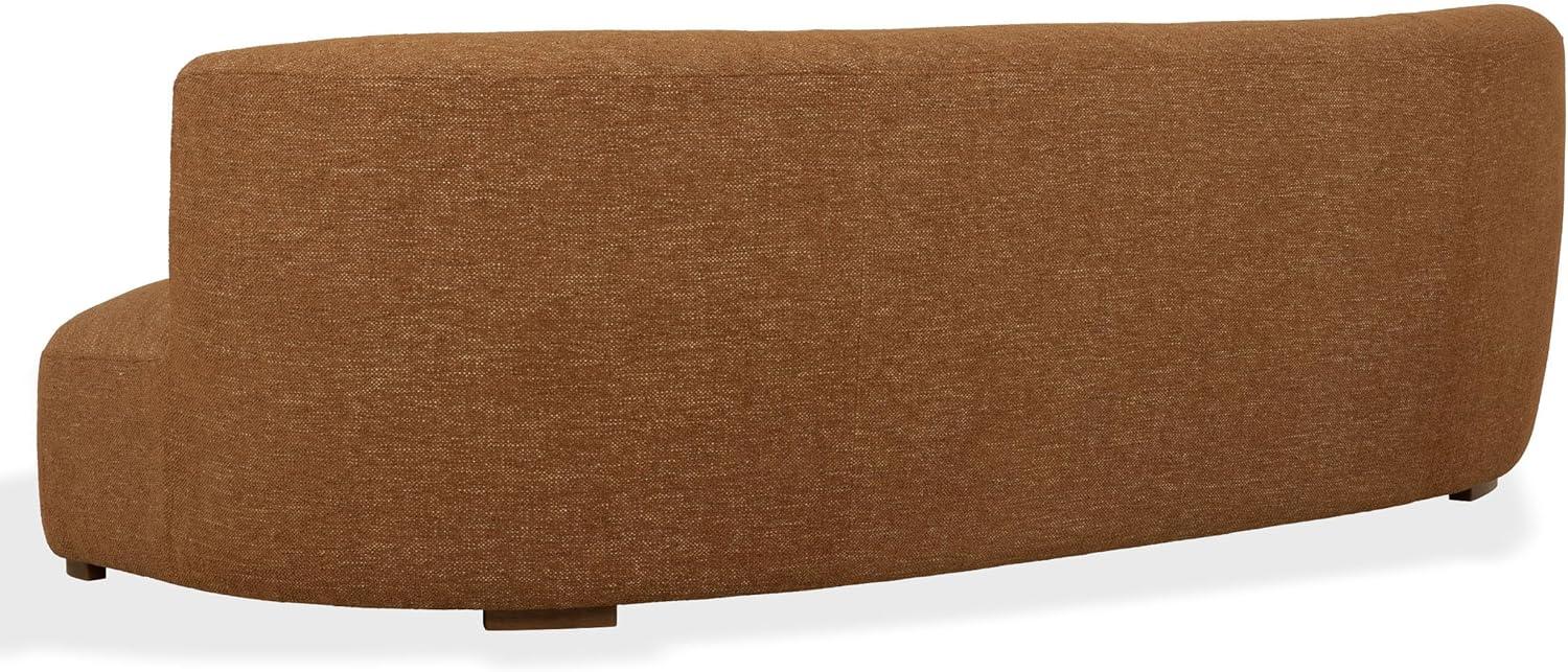 image:imageSAFAVIEH Couture Kellibriana Chenille Sofa Tan Chenille amp Walnut Wood Legs Fully Assembled Ideal for Living Room Family Room 905 W x 393 D x 287 H SFV7521ABrownWalnut