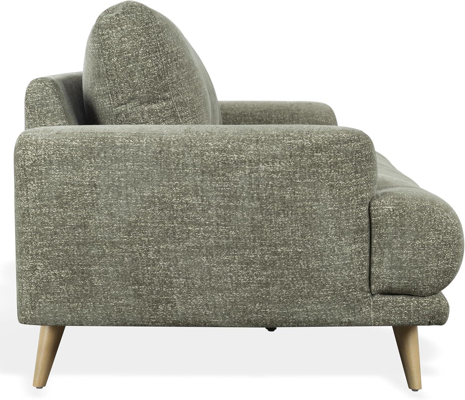 image:imageSAFAVIEH Couture Nikolai Sofa MidCentury Modern Style Taupe Chenille Upholstery Ideal for Living Room Family Room 894 W x 37 D x 346 H SFV6122AGreen