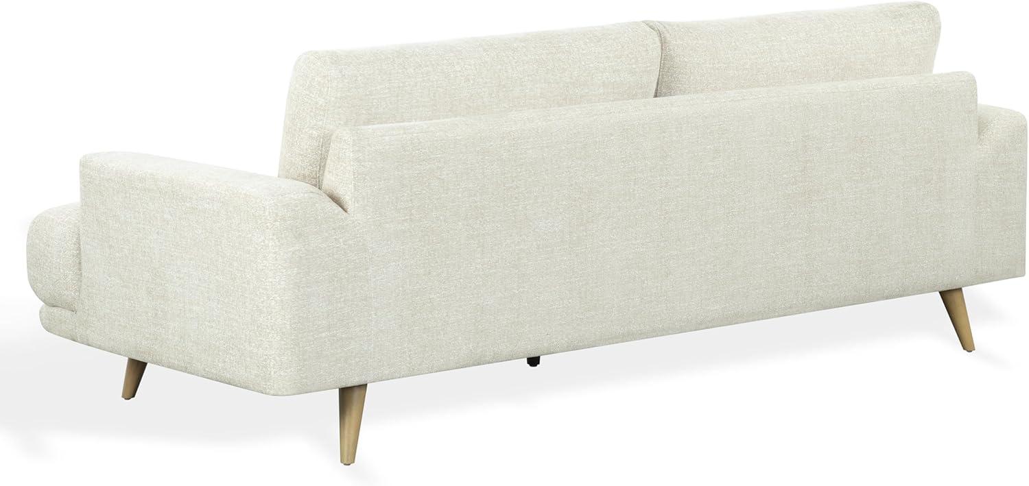 image:imageSAFAVIEH Couture Nikolai Sofa MidCentury Modern Style Taupe Chenille Upholstery Ideal for Living Room Family Room 894 W x 37 D x 346 H SFV6122ATaupe