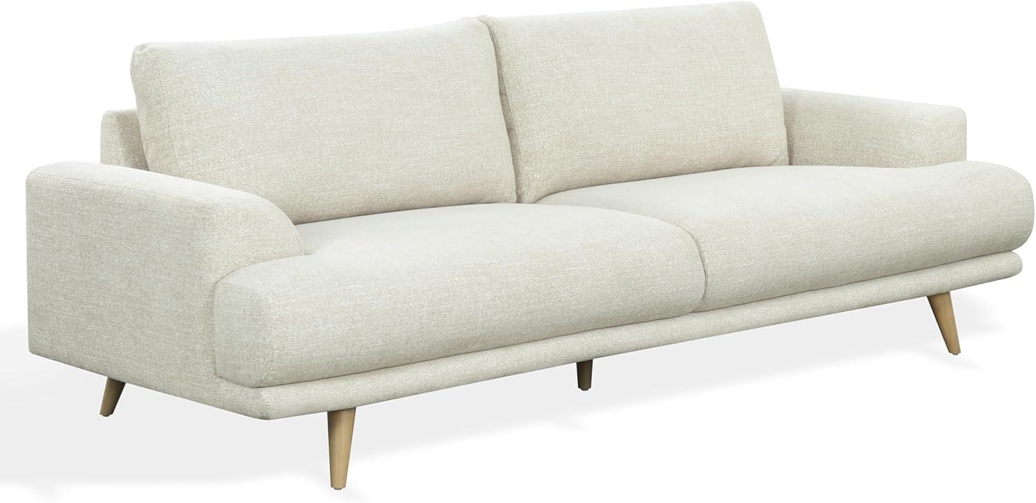 image:imageSAFAVIEH Couture Nikolai Sofa MidCentury Modern Style Taupe Chenille Upholstery Ideal for Living Room Family Room 894 W x 37 D x 346 H SFV6122ATaupe