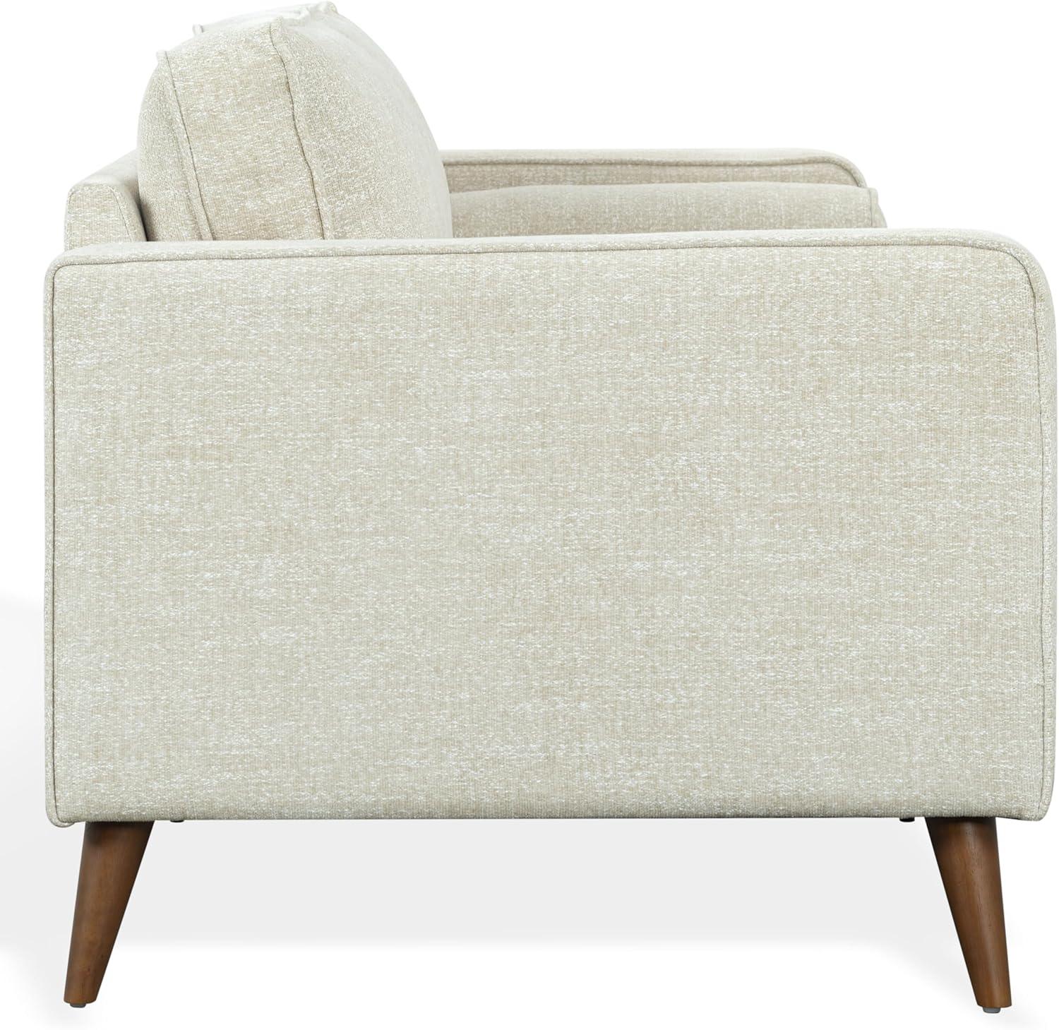 image:imageSAFAVIEH Couture Robertson Sofa MidCentury Modern Style Taupe Chenille Upholstery Ideal for Living Room Family Room 92 W x 368 D x 34 H SFV6120ATaupe