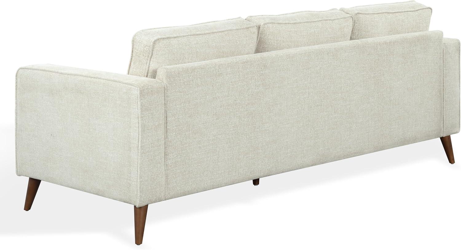 image:imageSAFAVIEH Couture Robertson Sofa MidCentury Modern Style Taupe Chenille Upholstery Ideal for Living Room Family Room 92 W x 368 D x 34 H SFV6120ATaupe