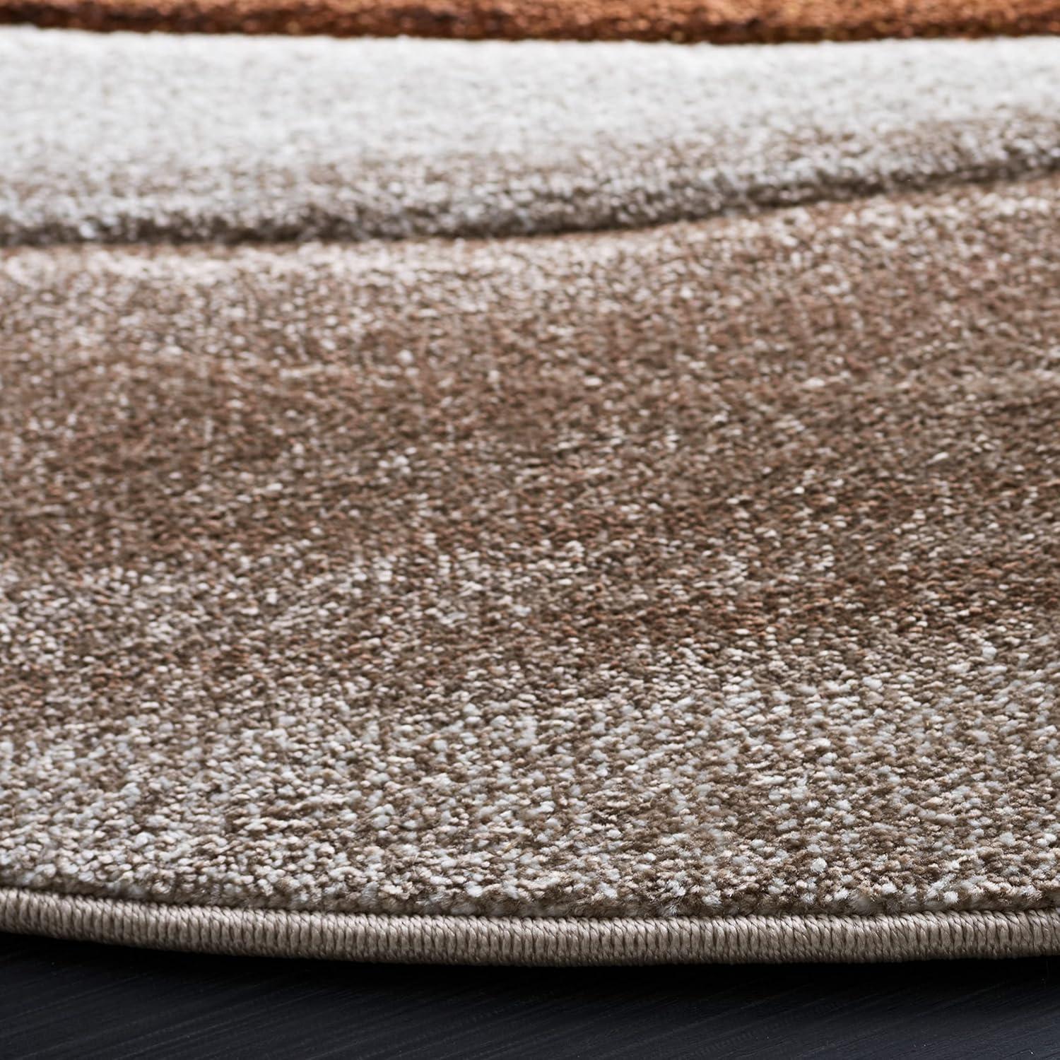image:imageSAFAVIEH Hollywood Collection Area Rug 53 x 76 Grey amp Blue MidCentury Modern Design NonShedding amp Easy Care Ideal for High Traffic Areas in Living Room Bedroom HLW766FBeigeBrown
