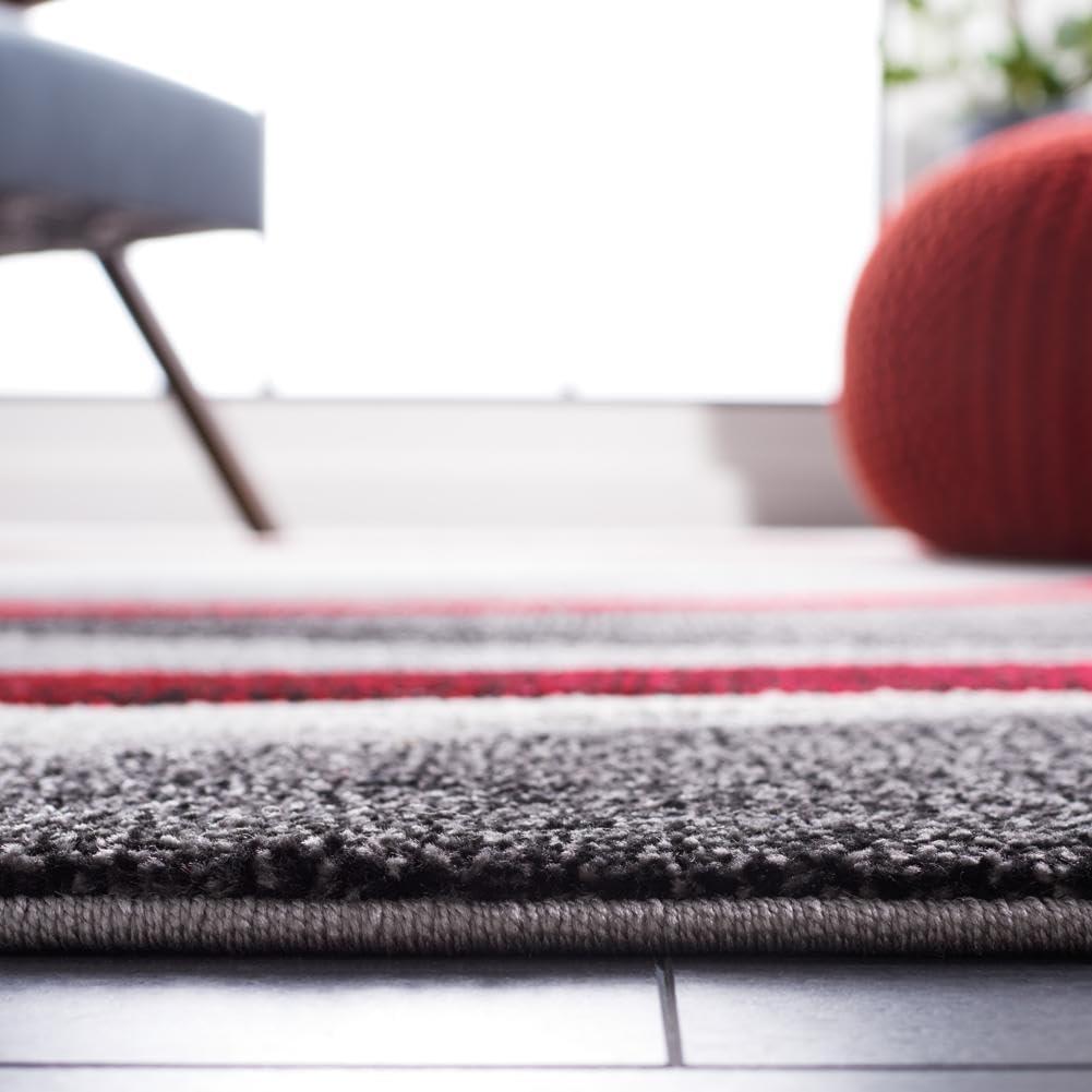 image:imageSAFAVIEH Hollywood Collection Area Rug 53 x 76 Grey amp Blue MidCentury Modern Design NonShedding amp Easy Care Ideal for High Traffic Areas in Living Room Bedroom HLW766FGreyRed