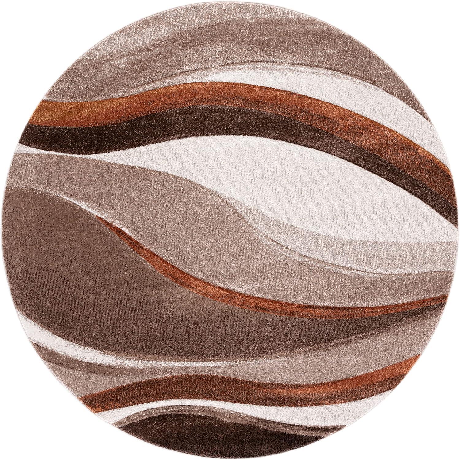 image:imageSAFAVIEH Hollywood Collection Area Rug 53 x 76 Grey amp Blue MidCentury Modern Design NonShedding amp Easy Care Ideal for High Traffic Areas in Living Room Bedroom HLW766FBeigeBrown