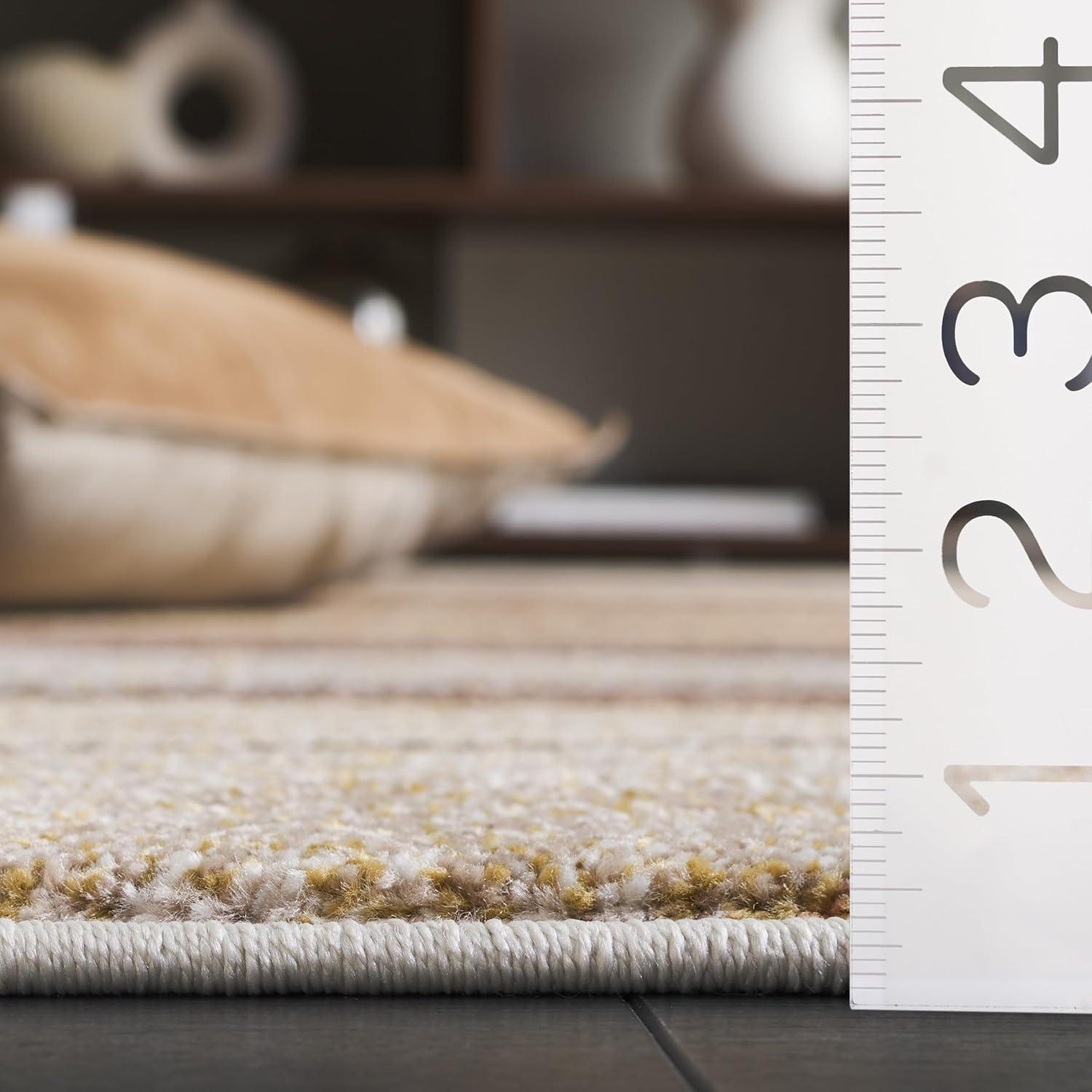 image:imageSAFAVIEH Hollywood Collection Area Rug 53 x 76 Grey amp Blue MidCentury Modern Design NonShedding amp Easy Care Ideal for High Traffic Areas in Living Room Bedroom HLW766FGreyRed