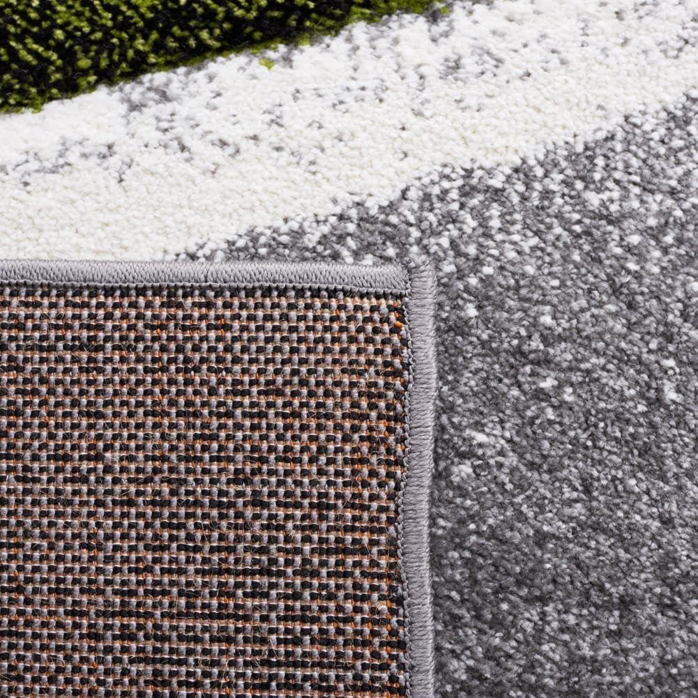 image:imageSAFAVIEH Hollywood Collection Area Rug 53 x 76 Grey amp Blue MidCentury Modern Design NonShedding amp Easy Care Ideal for High Traffic Areas in Living Room Bedroom HLW766FGreyGreen