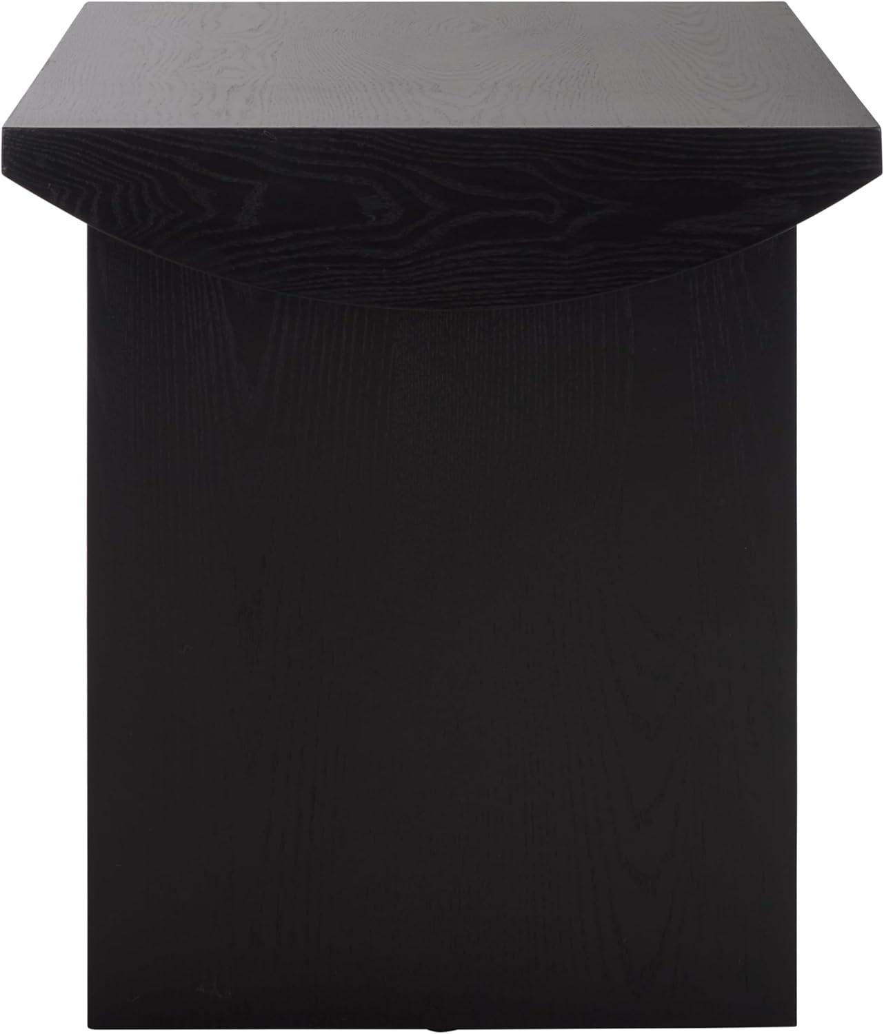 image:imageSAFAVIEH Home Collection Bara Modern End Table Black Rectangular Accent Side Table ACC2316BBlack
