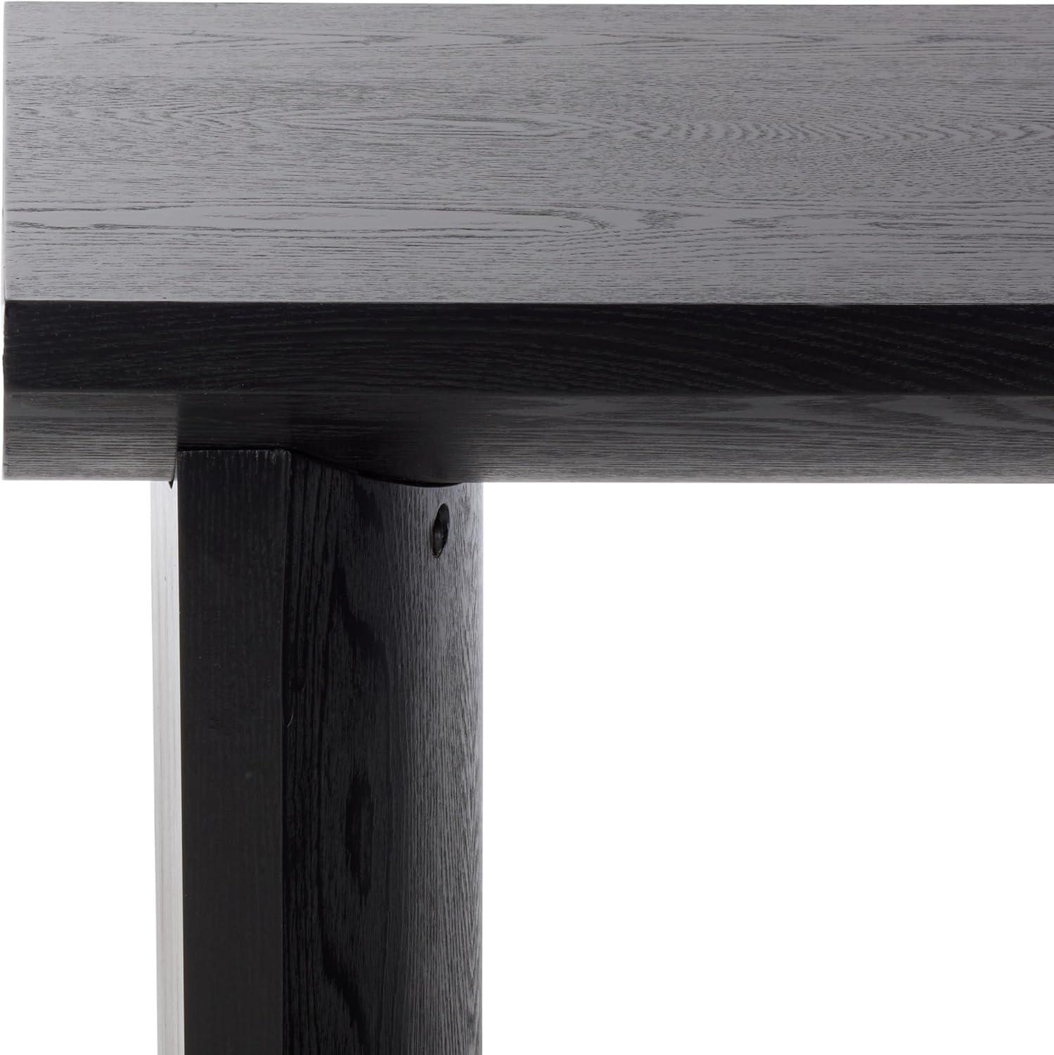 image:imageSAFAVIEH Home Collection Bara Modern End Table Black Rectangular Accent Side Table ACC2316BBlack
