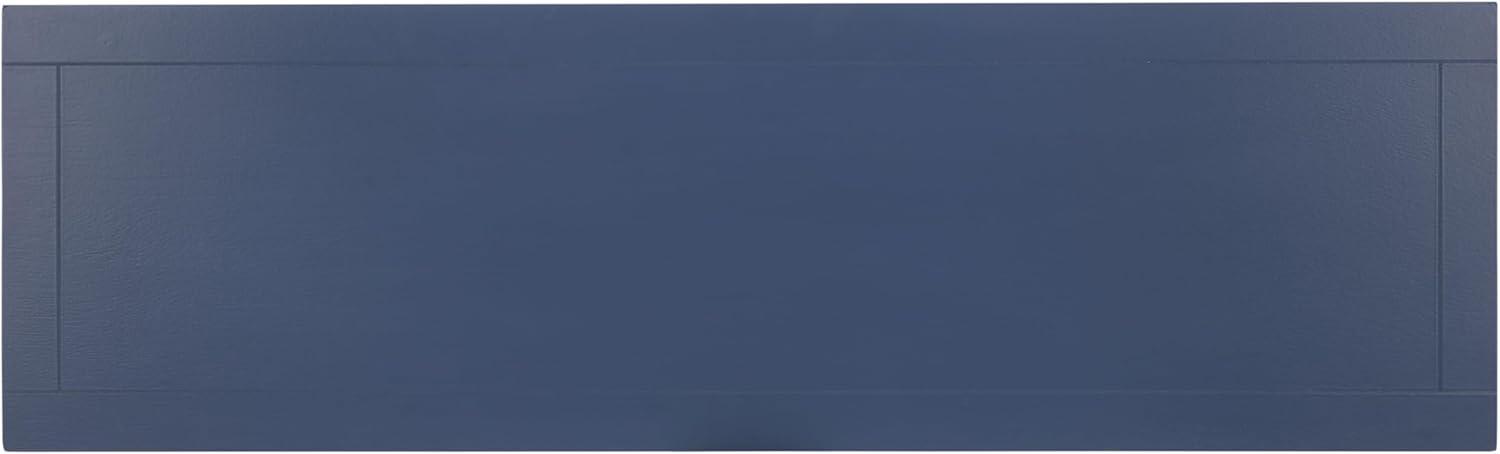 image:imageSAFAVIEH Home Collection Christa Entryway Console Table Blue Solid Wood 3Drawer Storage Sofa Table with Rattan Baskets AMH5737HBlue