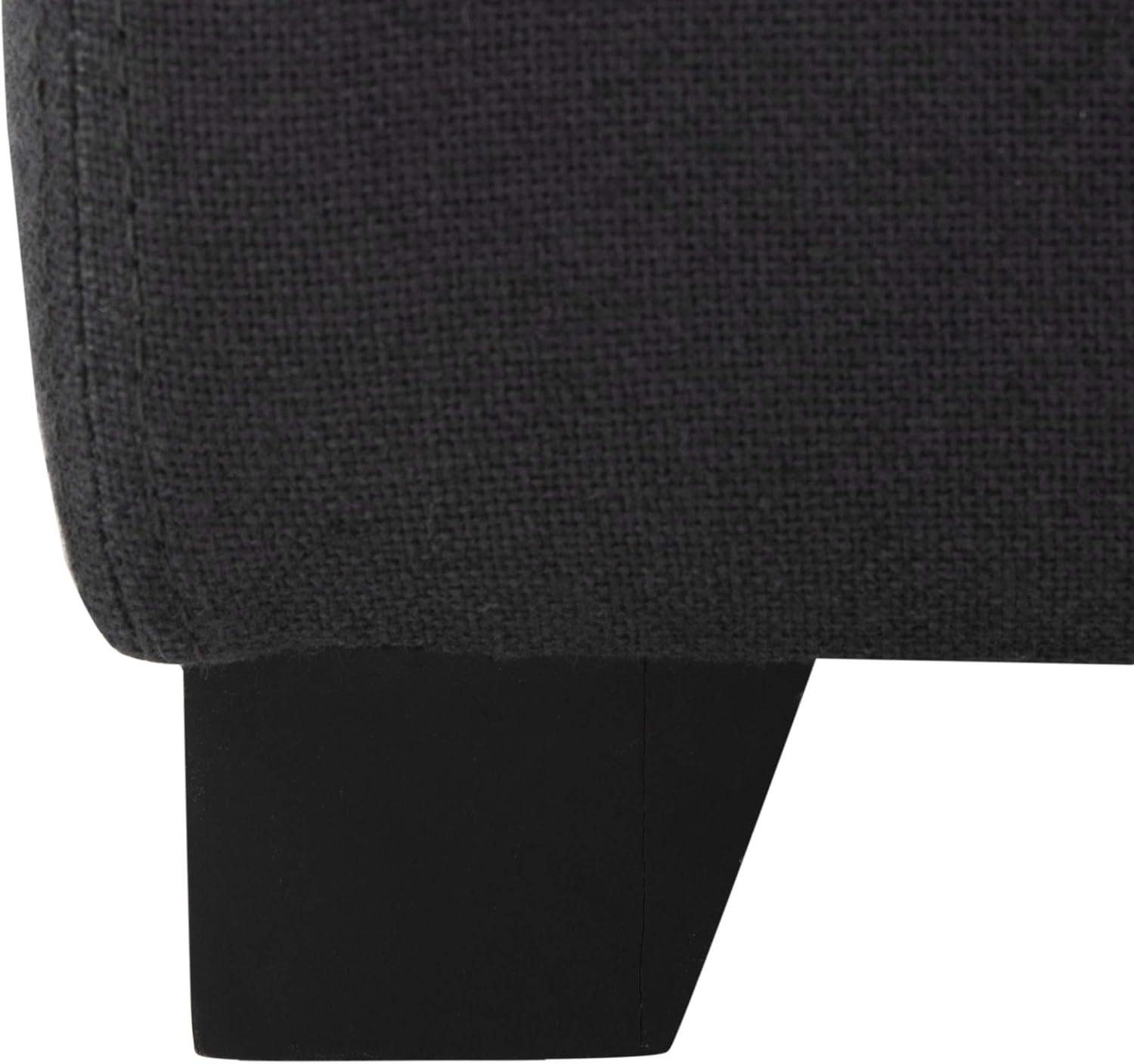 image:imageSAFAVIEH Home Collection Harrison Stone Single Tray Square Foot Rest Storage OttomanGrey