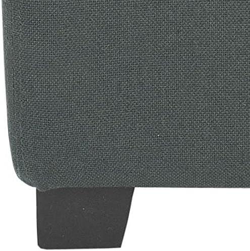 image:imageSAFAVIEH Home Collection Harrison Stone Single Tray Square Foot Rest Storage OttomanGrey