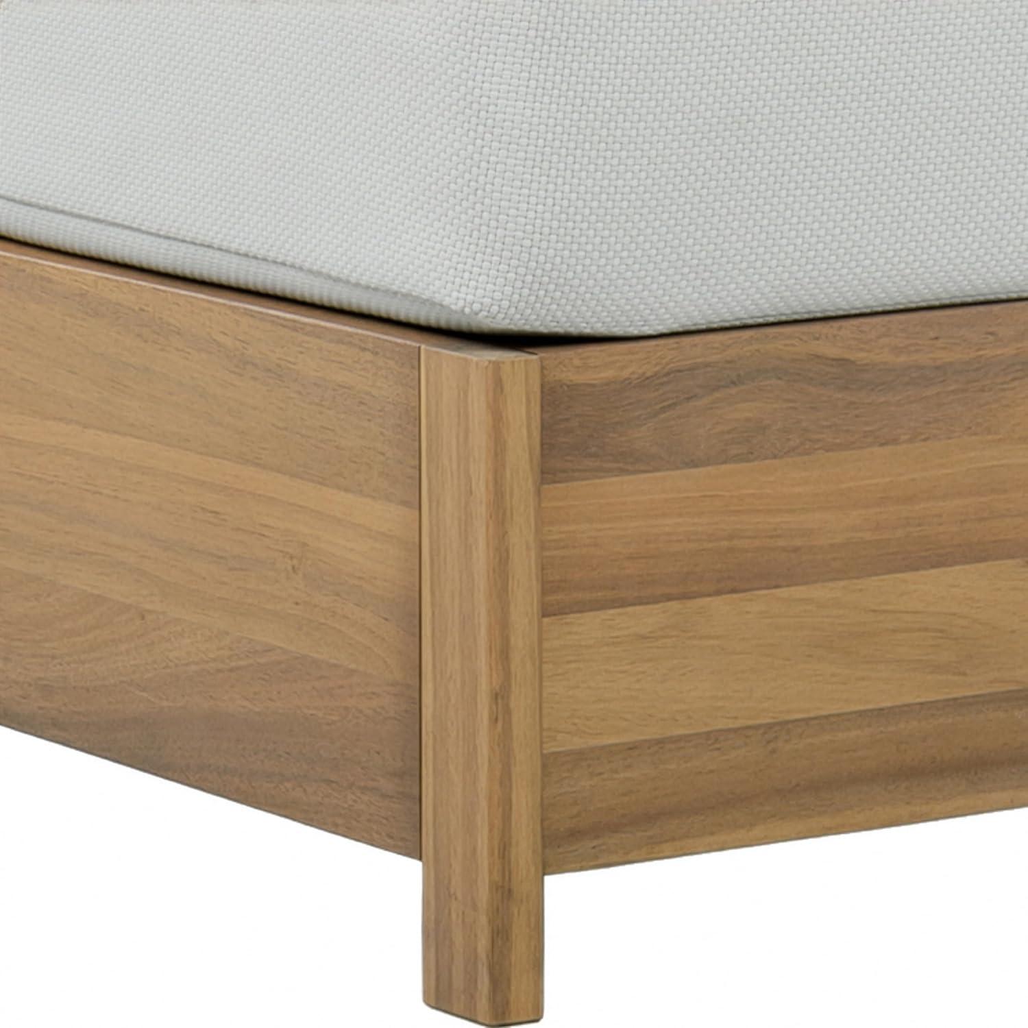 image:imageSAFAVIEH Outdoor Kento Daybed Oak Solid Wood amp Ivory Cushion Weather Resistant Ideal for Deck Patio Backyard 516 W x 634 D x 232 H PAT7100BOakIvory
