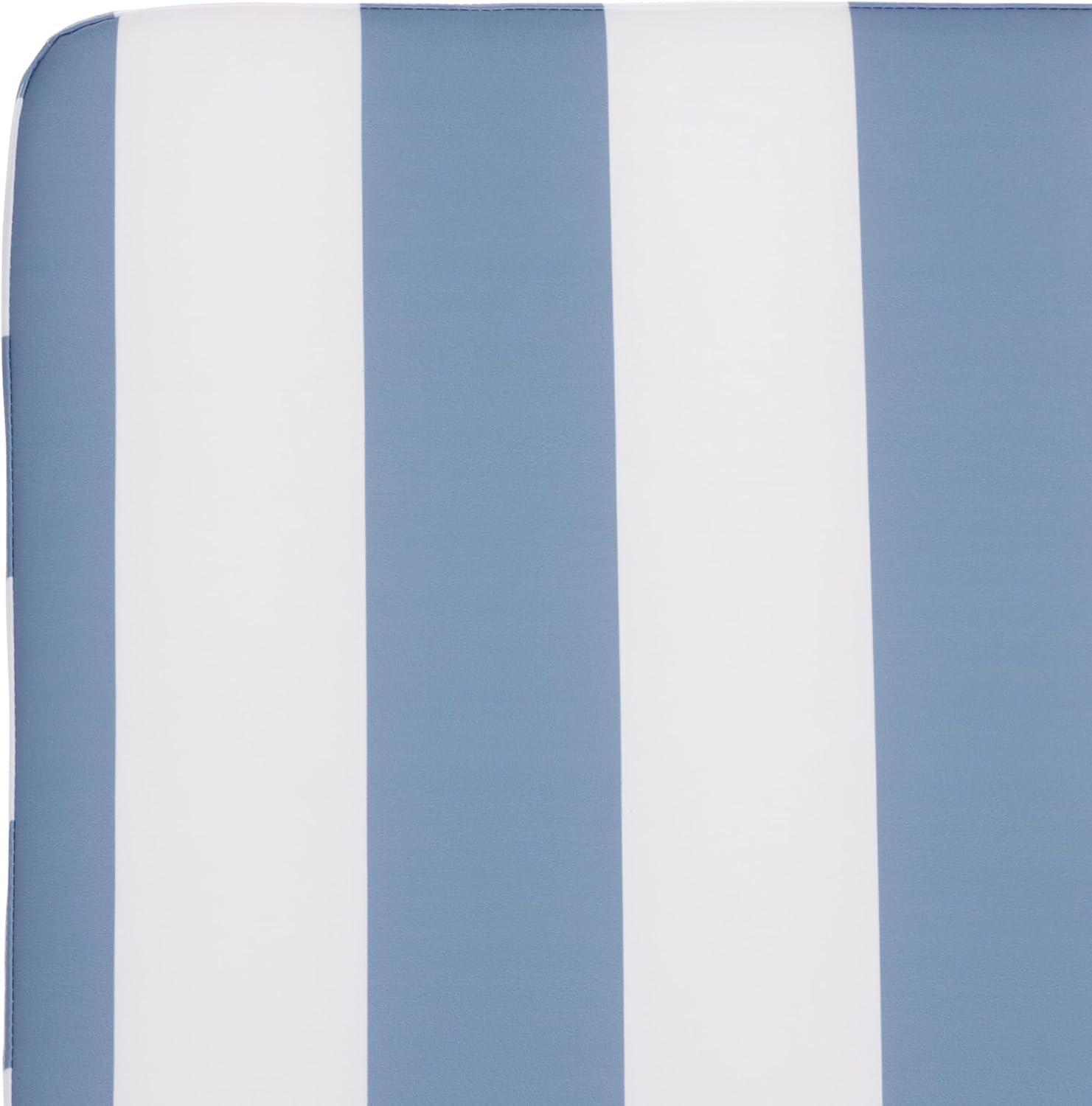 image:imageSAFAVIEH Outdoor Collection Newport NaturalBeige Cushion Black Piping Chaise Lounge Chair with Side TableNaturalBaby Blue Stripe