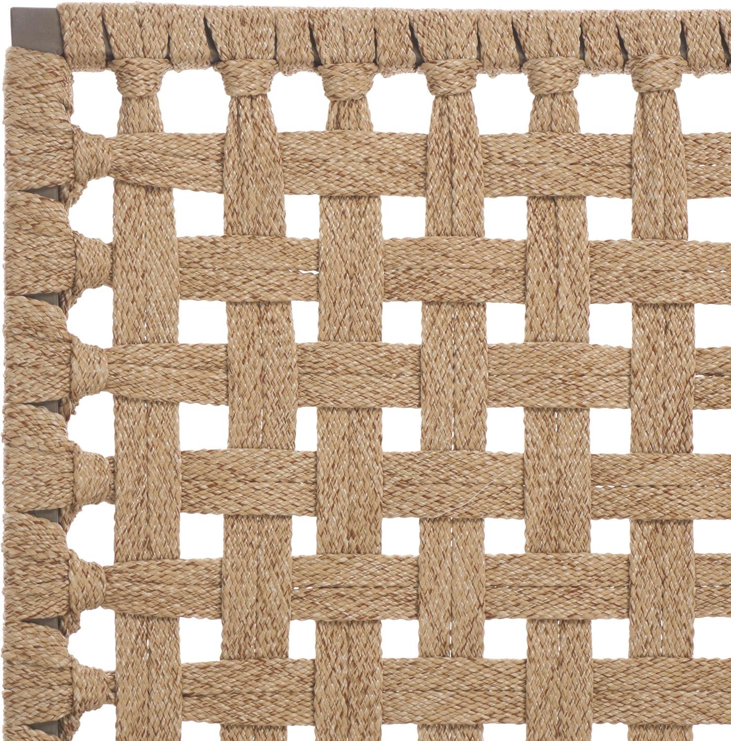 image:imageSAFAVIEH Outdoor Patio Furniture Collection Arthur Grey amp Heather Tan Woven Rope Chaise Lounge Chair Adjustable Reclining Sun Lounger Modern Poolside amp Deck Seating PAT7760AGreyHeather Tan