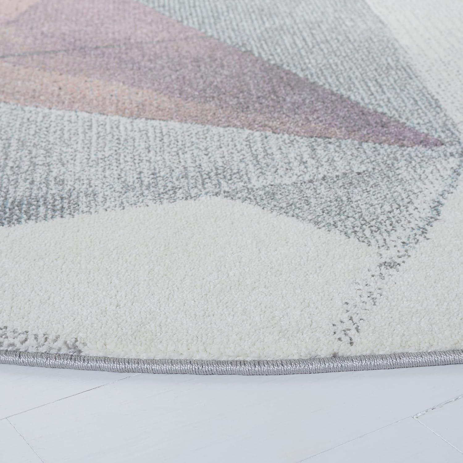 image:imageSAFAVIEH Porcello Collection Area Rug 9 x 12 Light Grey amp Orange Modern Abstract Design NonShedding amp Easy Care Ideal for High Traffic Areas in Living Room Bedroom PRL6940FIvoryPink