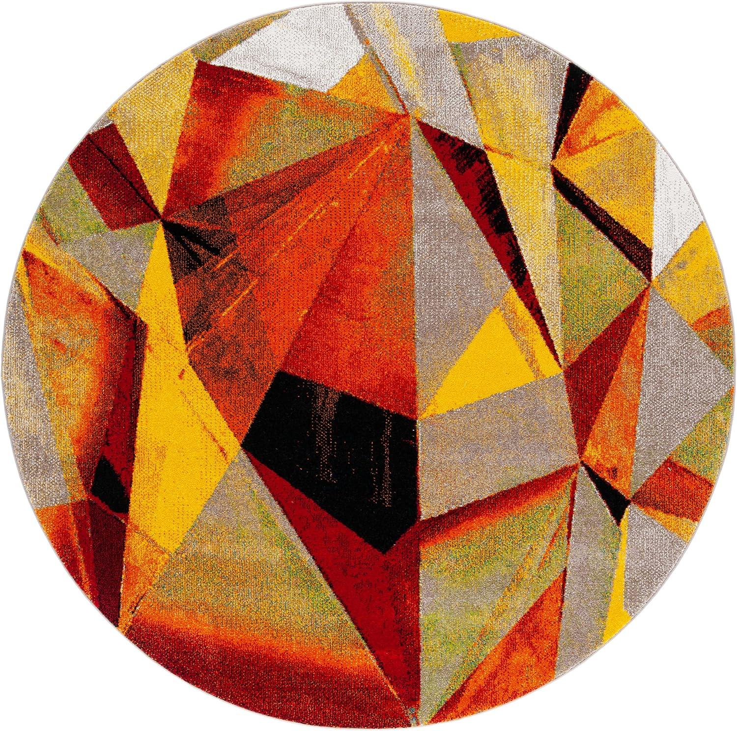 image:imageSAFAVIEH Porcello Collection Area Rug 9 x 12 Light Grey amp Orange Modern Abstract Design NonShedding amp Easy Care Ideal for High Traffic Areas in Living Room Bedroom PRL6940FOrangeRed