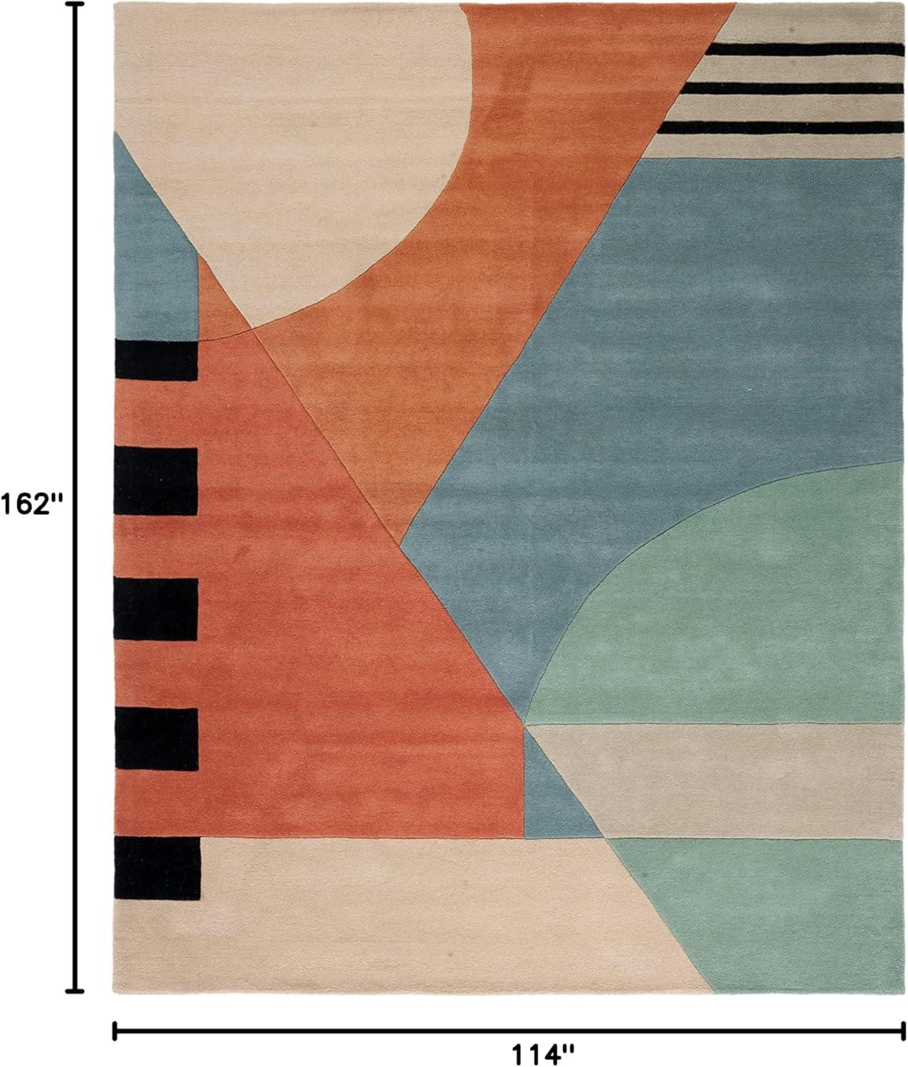 image:imageSAFAVIEH Rodeo Drive Collection Area Rug 8 Square Gold Handmade MidCentury Modern Abstract Wool Ideal for High Traffic Areas in Living Room Bedroom RD863AGold