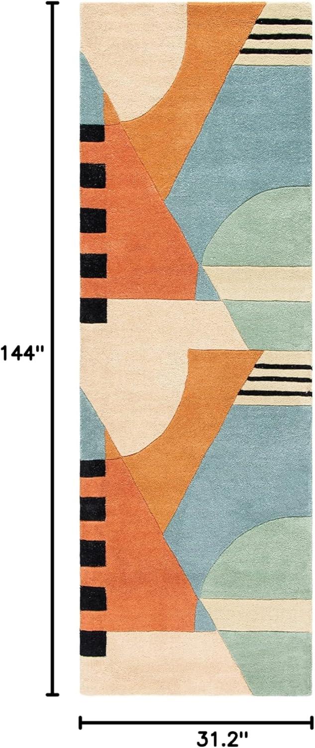 image:imageSAFAVIEH Rodeo Drive Collection Area Rug 8 Square Gold Handmade MidCentury Modern Abstract Wool Ideal for High Traffic Areas in Living Room Bedroom RD863AGold