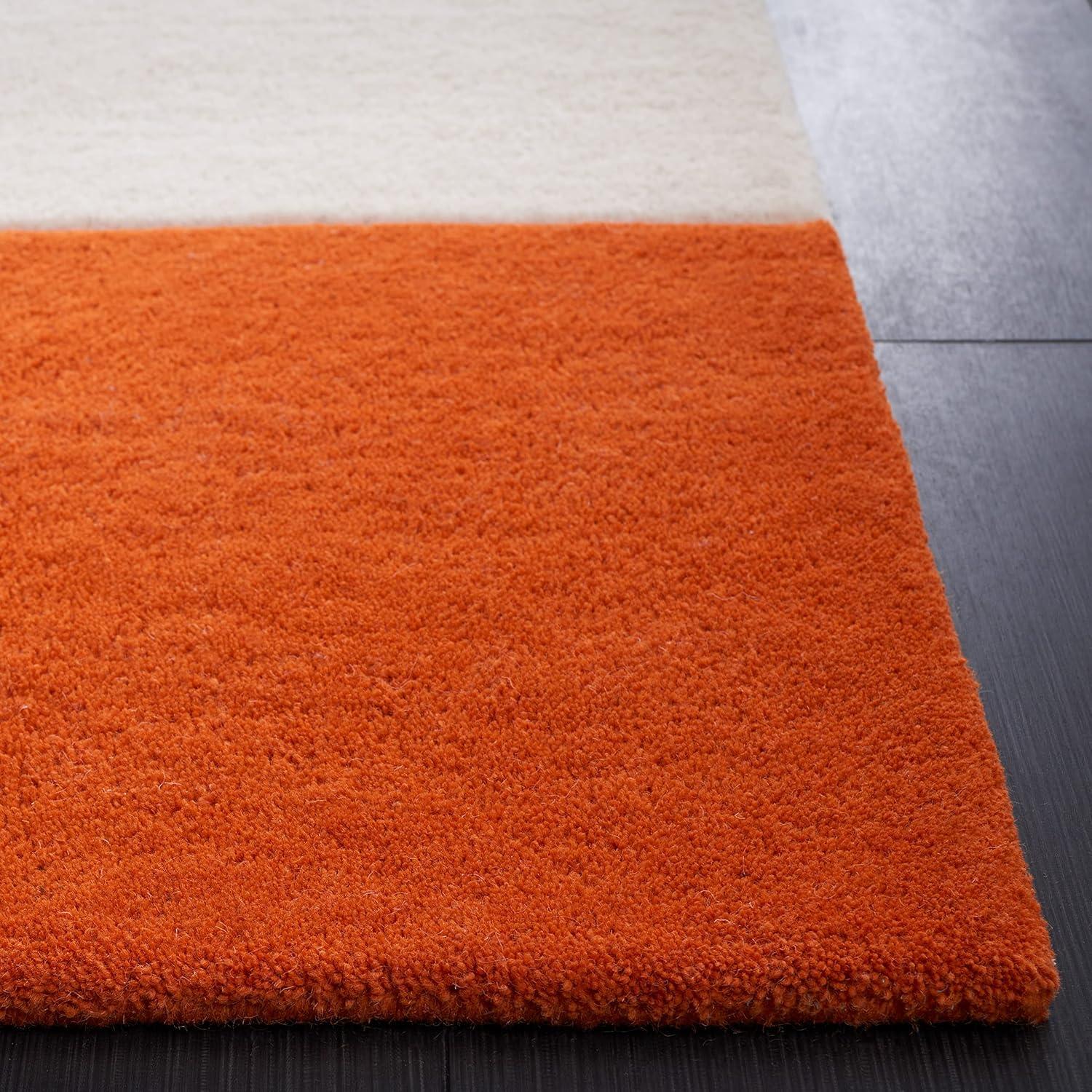 image:imageSAFAVIEH Rodeo Drive Collection Area Rug 8 Square Gold Handmade MidCentury Modern Abstract Wool Ideal for High Traffic Areas in Living Room Bedroom RD863AGreenBrown