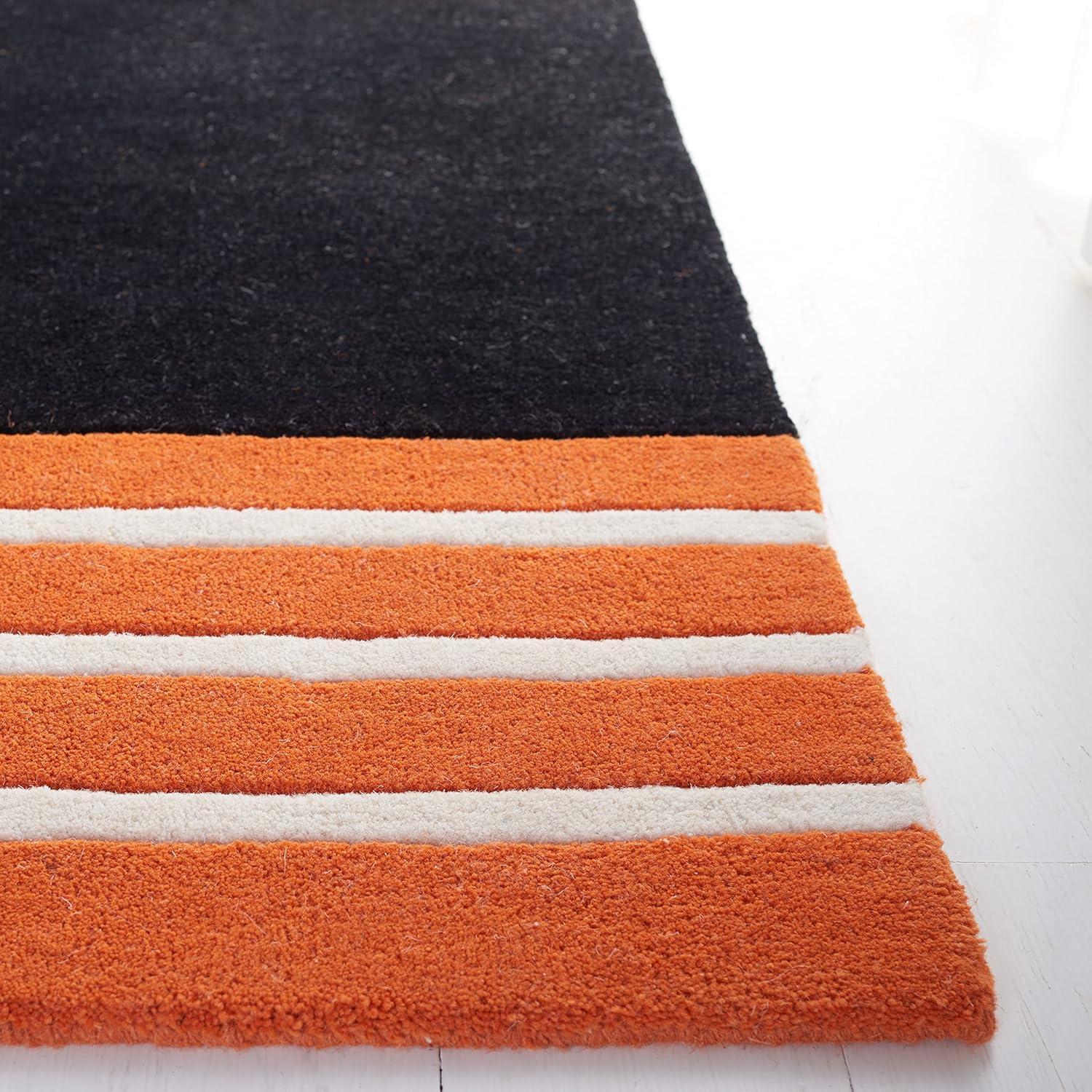 image:imageSAFAVIEH Rodeo Drive Collection Area Rug 8 Square Gold Handmade MidCentury Modern Abstract Wool Ideal for High Traffic Areas in Living Room Bedroom RD863AIvoryRust