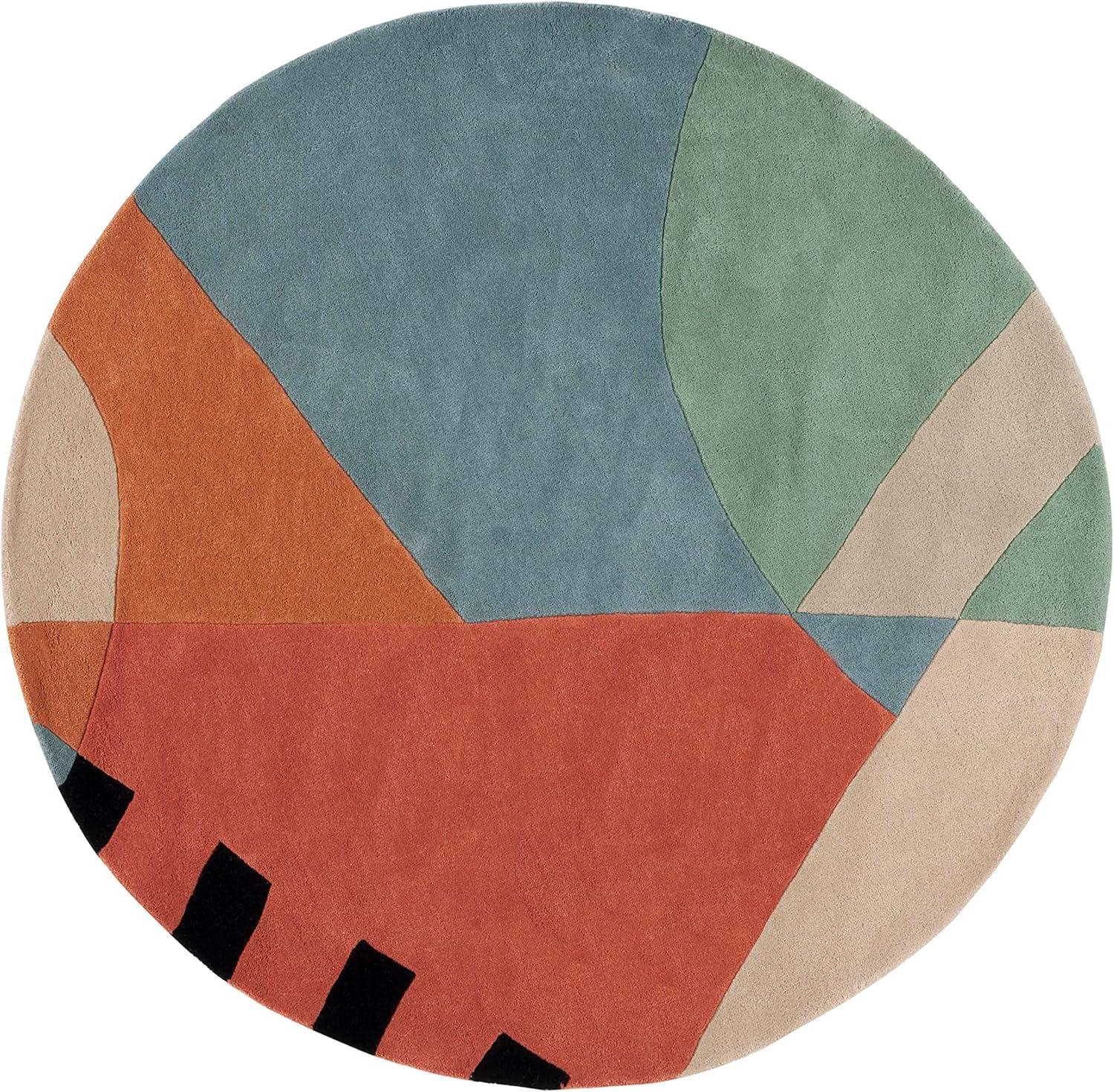 image:imageSAFAVIEH Rodeo Drive Collection Area Rug 8 Square Gold Handmade MidCentury Modern Abstract Wool Ideal for High Traffic Areas in Living Room Bedroom RD863AGold